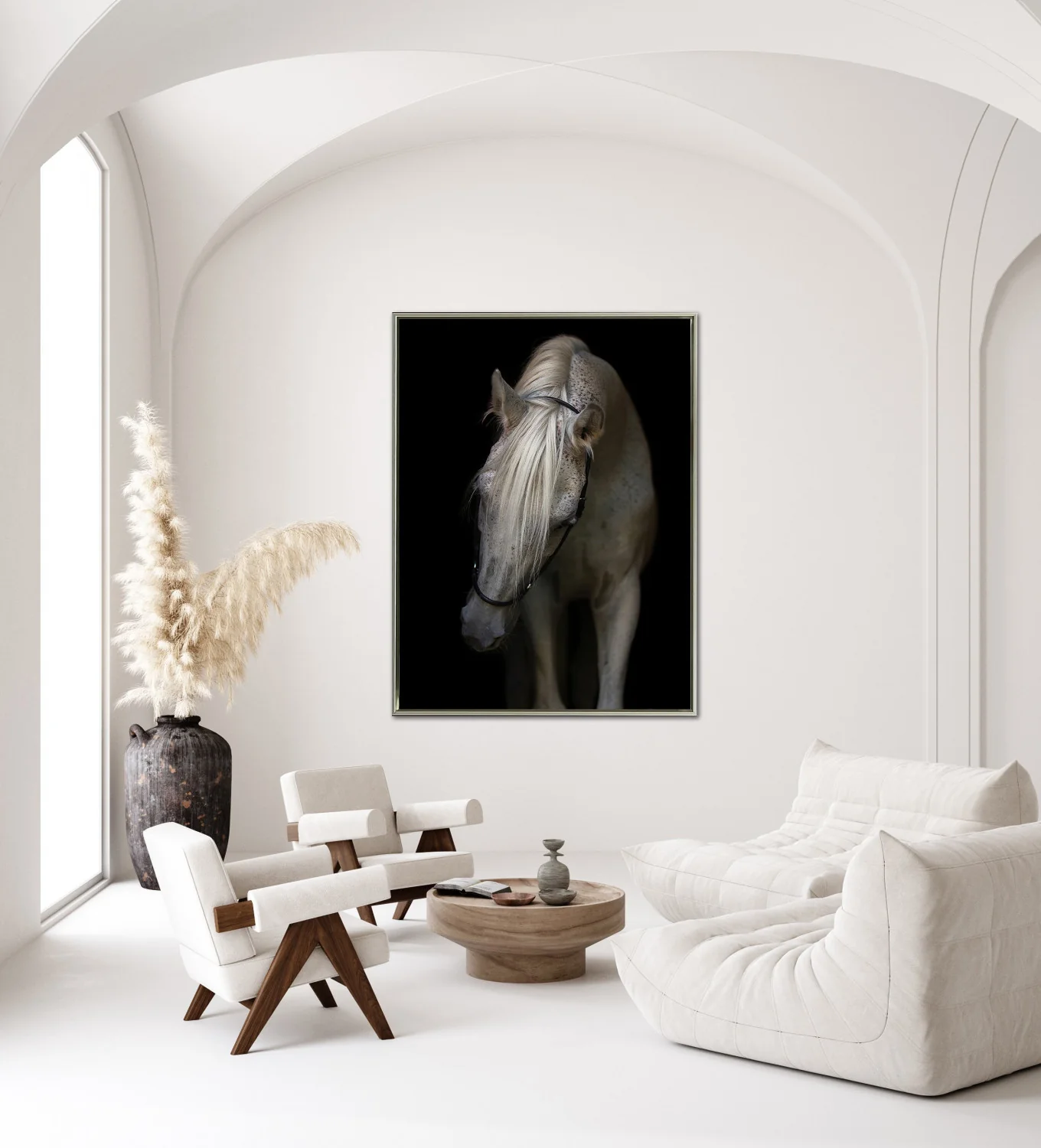 Silent Beauty Wall Art - Black/White - 48 X 36 - Image 2