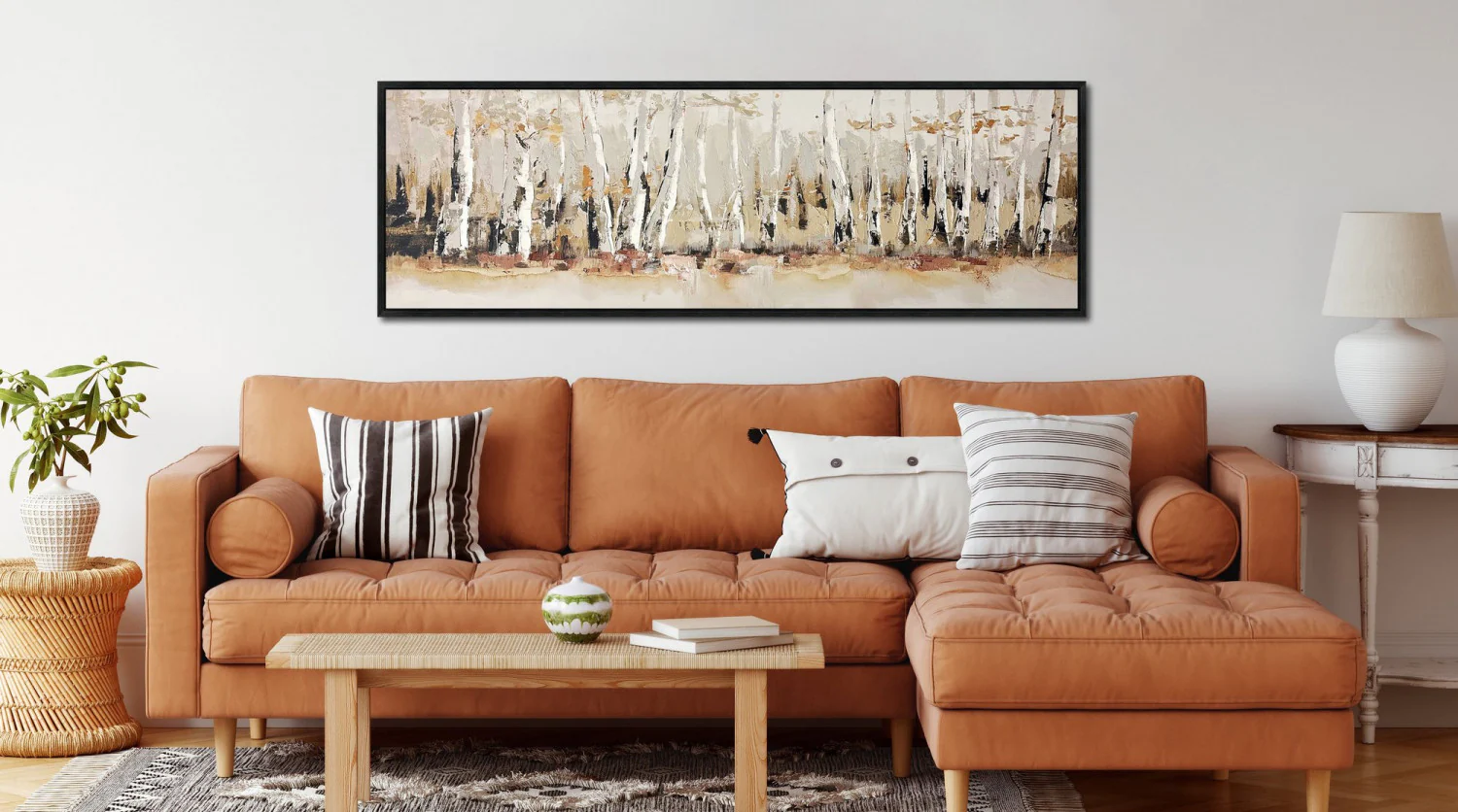 Silent Trunks Wall Art - Gold/Ivory - 20 X 60 - Image 2