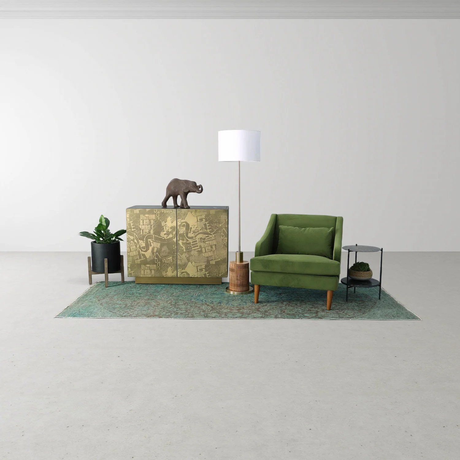 Silvane Contemporary Standing Lamp - Multi-Colour - Image 2