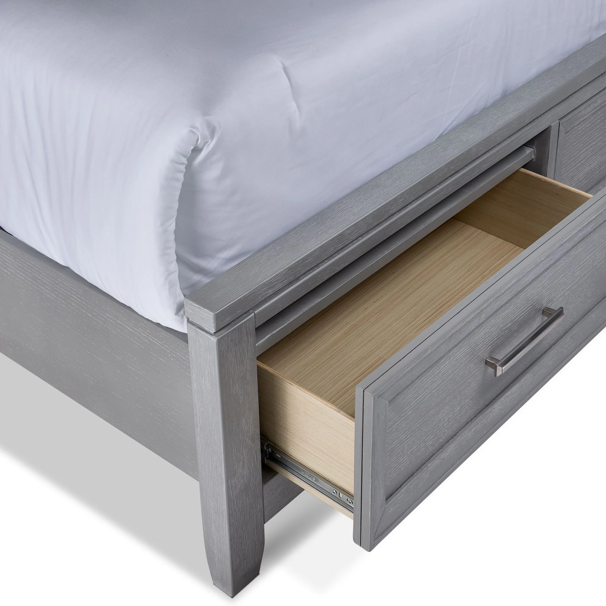 Silverstone 3-Piece King Storage Bed - Mist Grey - Image 4