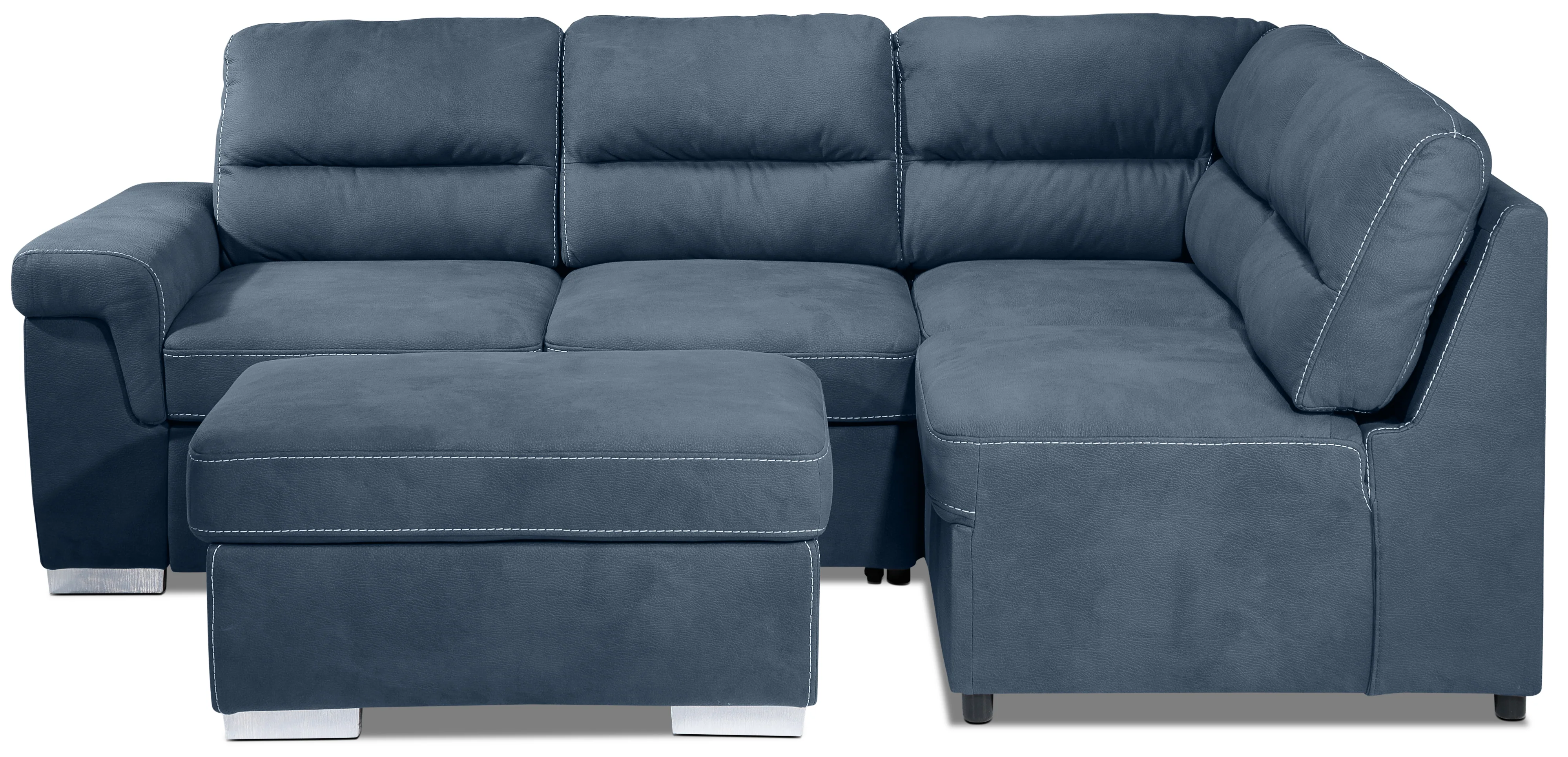 Simone 3-Piece Sectional with Left-Facing Pop-Up Bed - Blue - Image 15