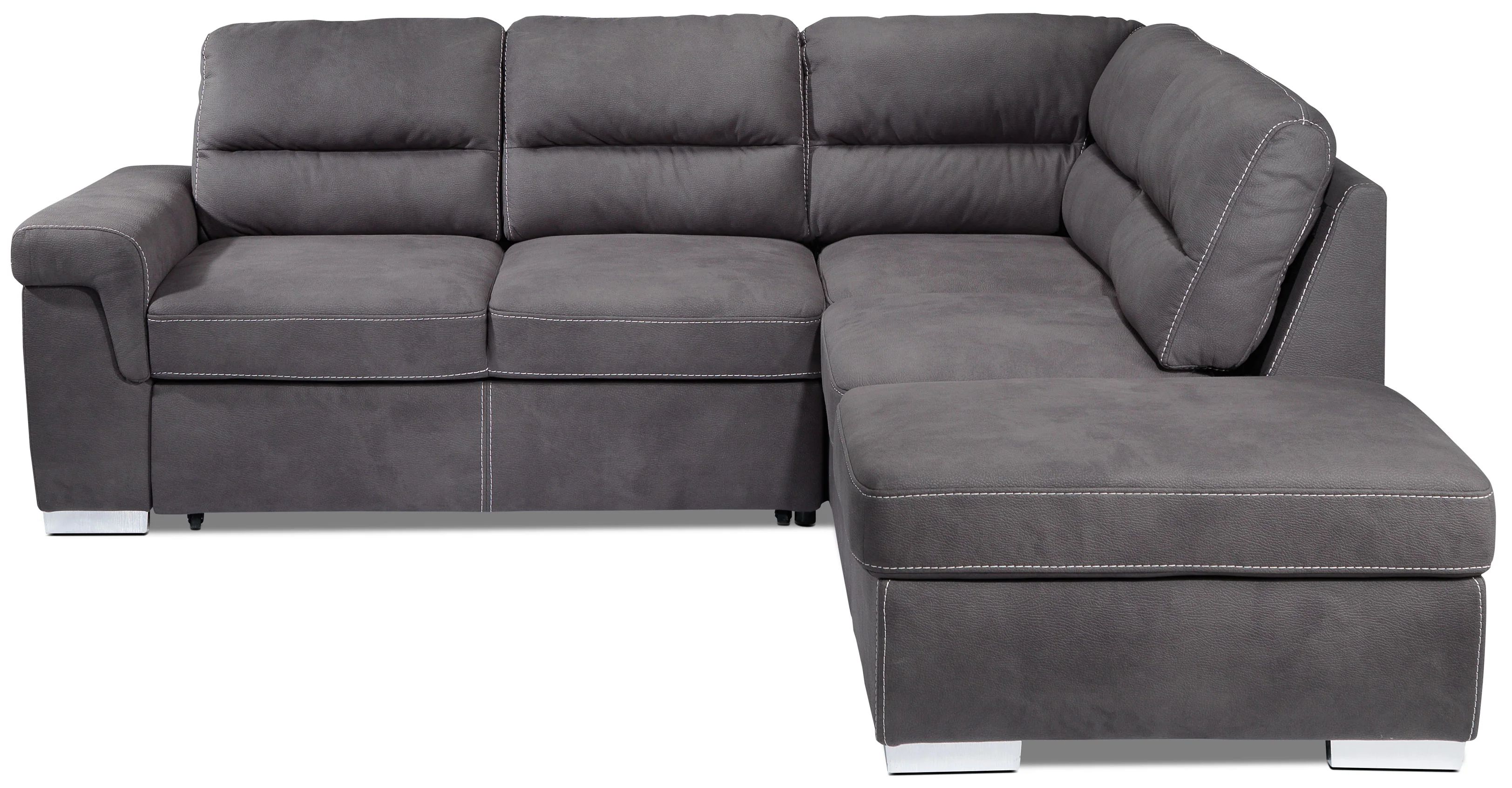 Simone 3-Piece Sectional with Left-Facing Pop-Up Bed - Charcoal - Image 8