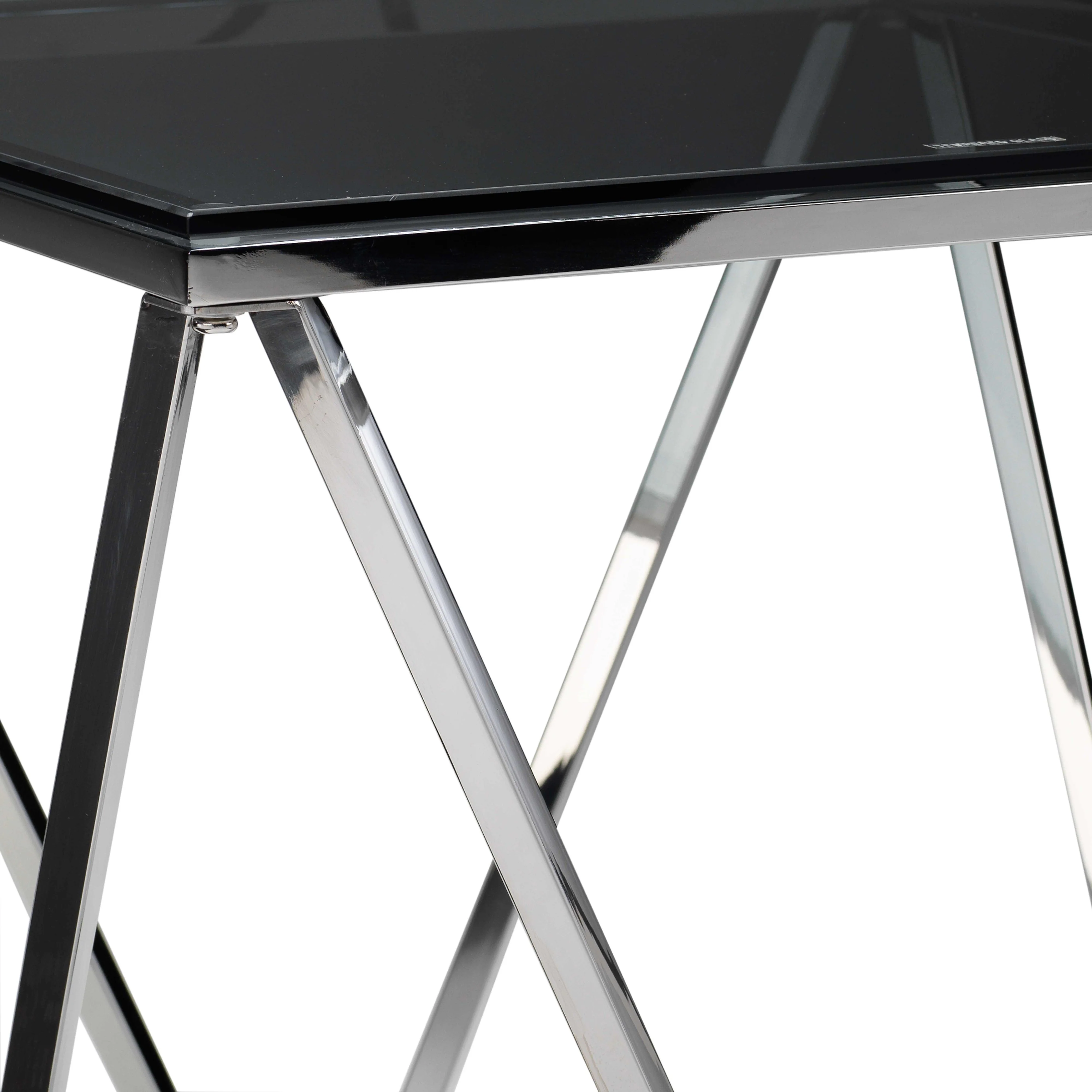 Skylar 19.75" End Table - Silver and Black - Image 5