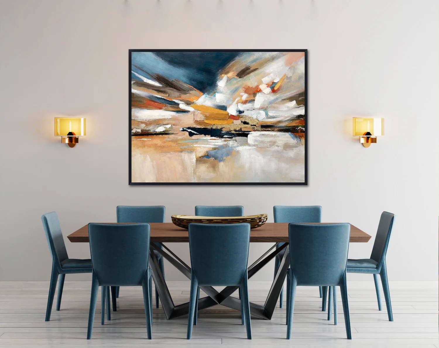 Skyline in Flux Wall Art - Multi-Colour - 40 X 50 - Image 2