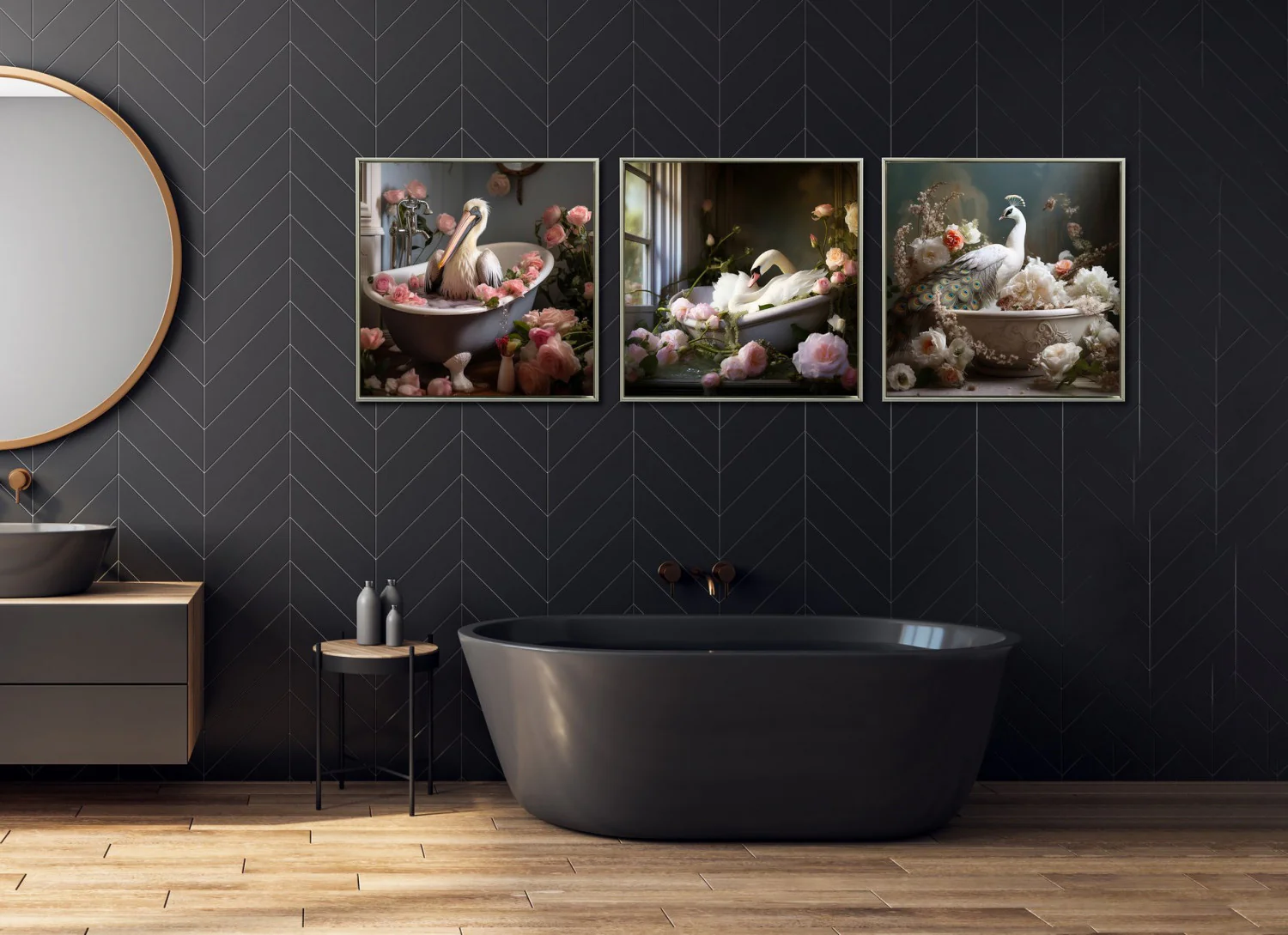 Soaking Pelican Wall Art - Multi-Colour - 24 X 24 - Image 2