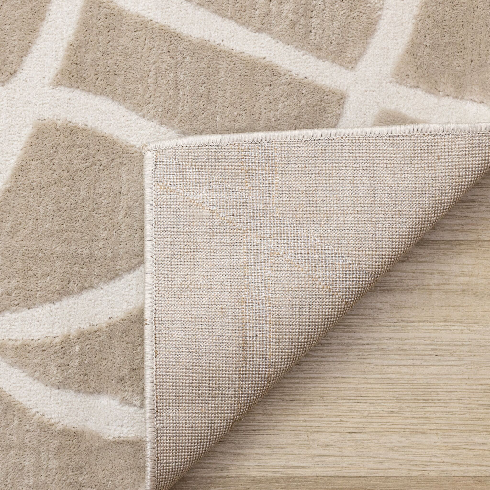 Soft Currents 5'3" x 7'7" Organic Line Design Area Rug - Beige, Cream - Image 8