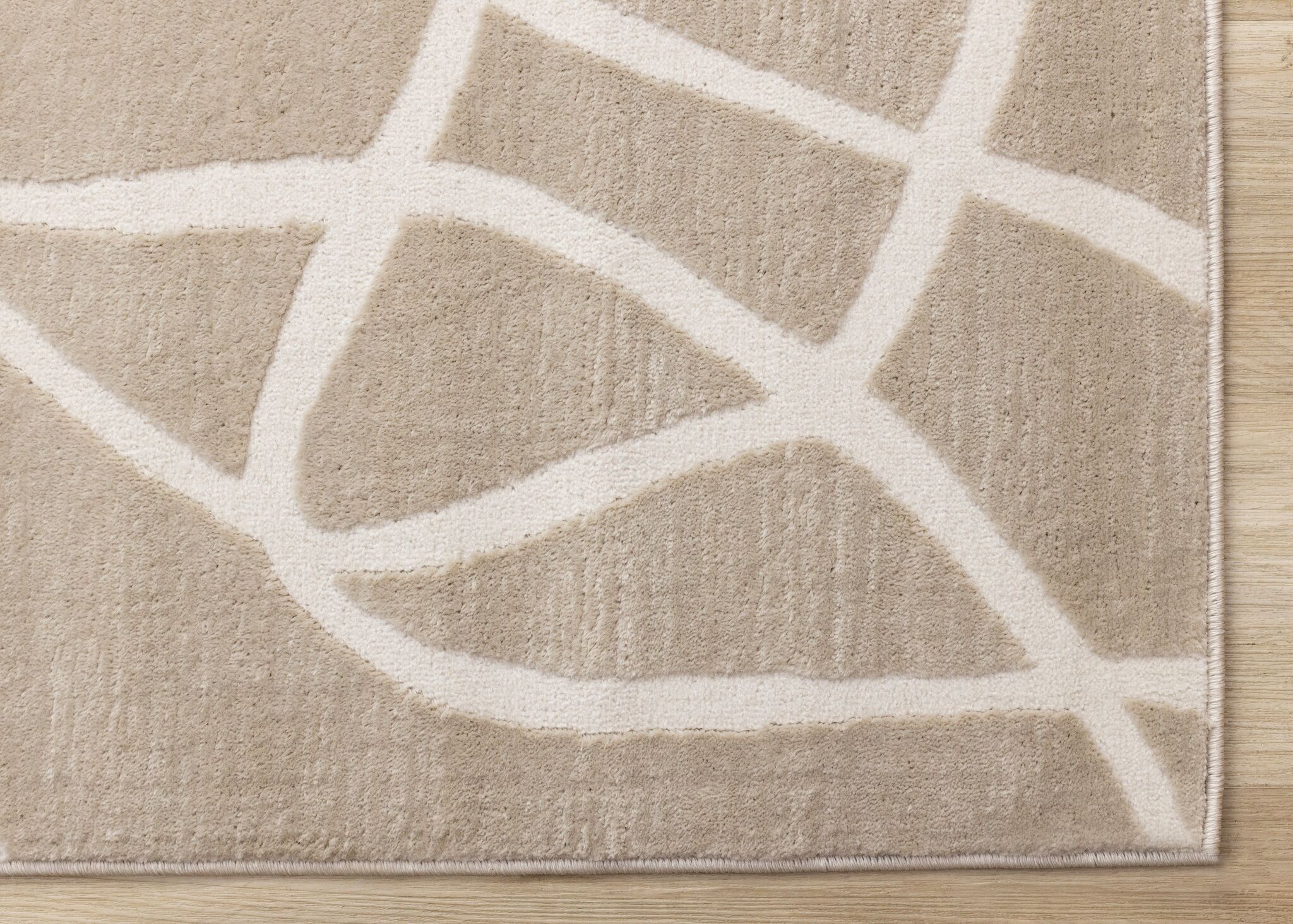 Soft Currents 7'10" x 10'6" Organic Line Design Area Rug - Beige, Cream - Image 6
