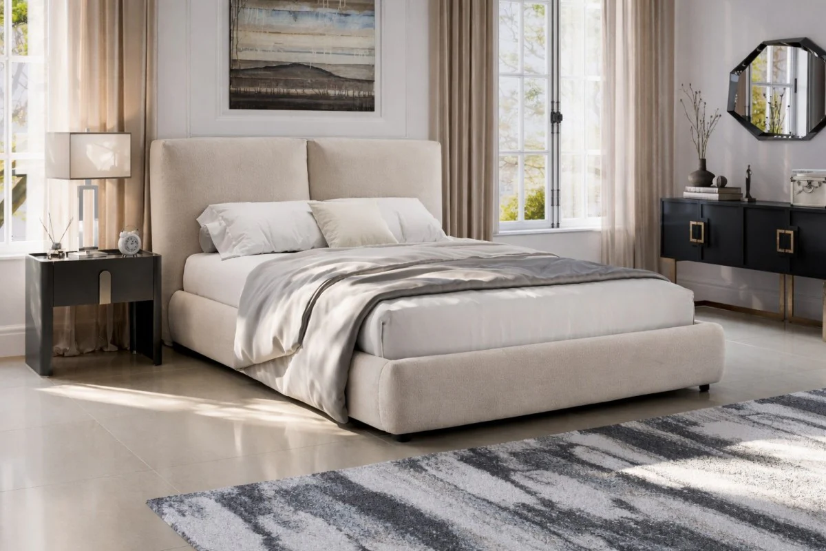 Soleil Queen Bed - Beige - Image 9