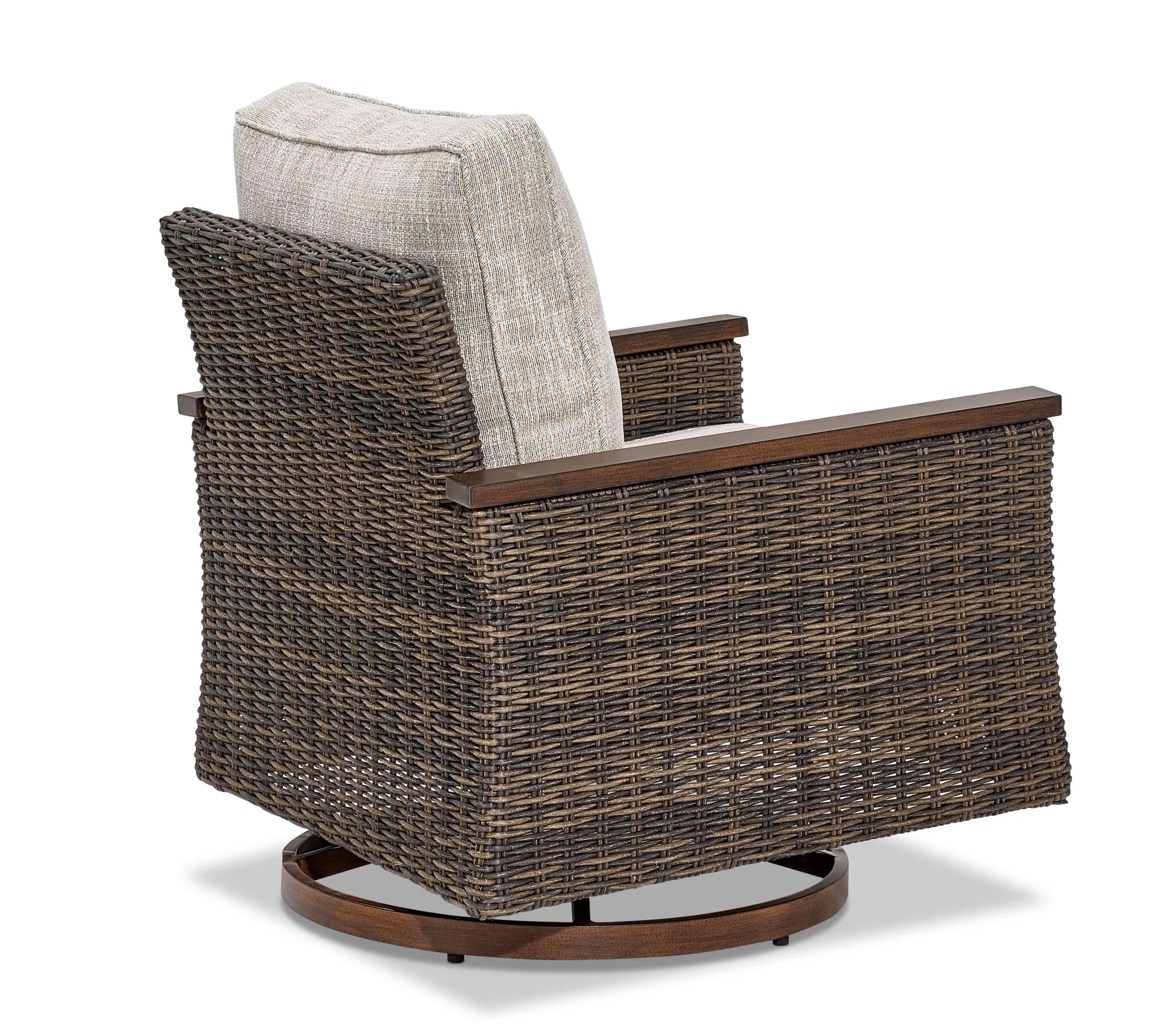 Solstice Outdoor Swivel Chair - Antique Brown - Image 3