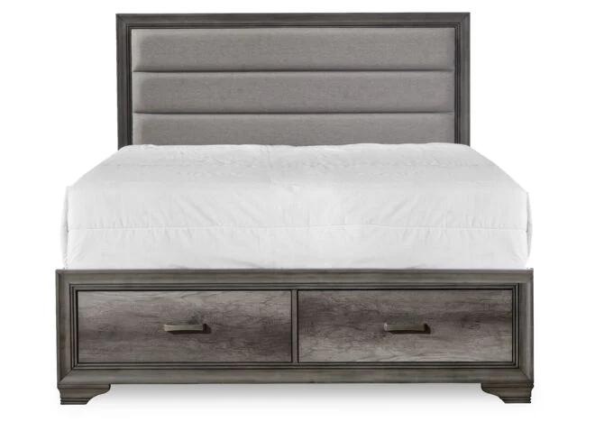 Sophie 3-Piece King Storage Bed - Weathered Grey - Image 3