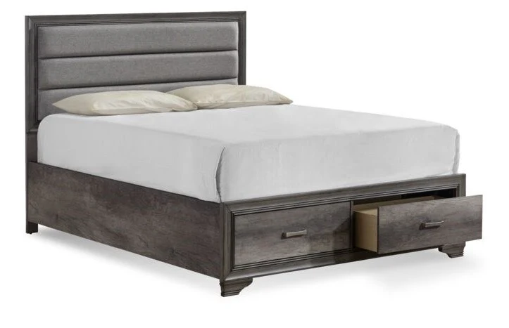 Sophie 5-Piece Queen Storage Bedroom Package - Weathered Grey - Image 2