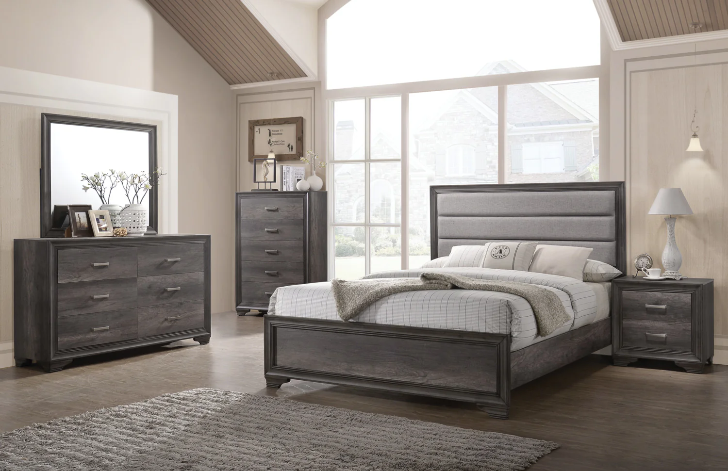 Sophie 6-Drawer Dresser - Weathered Grey - Image 2