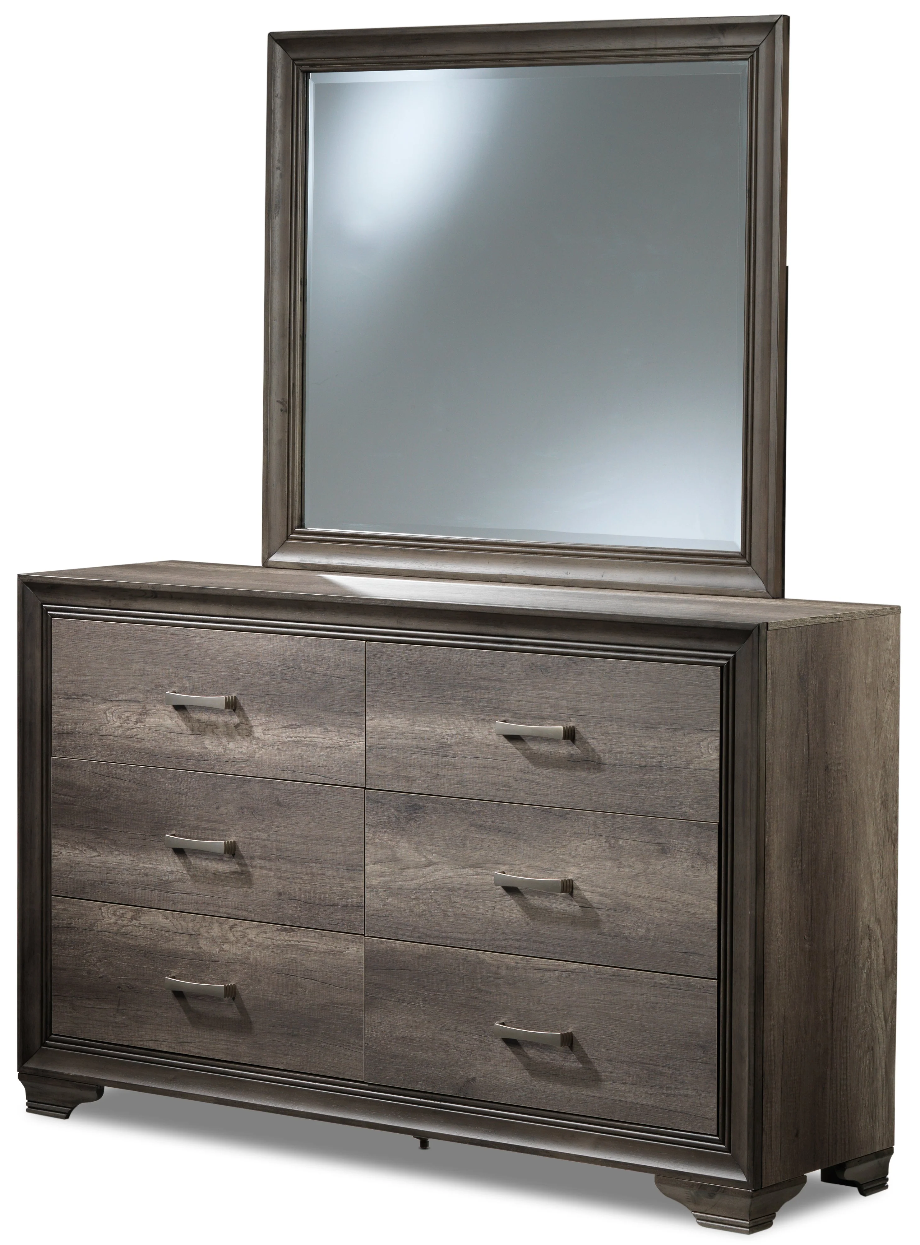 Sophie 6- Piece Full Bedroom Package - Weathered Grey - Image 6