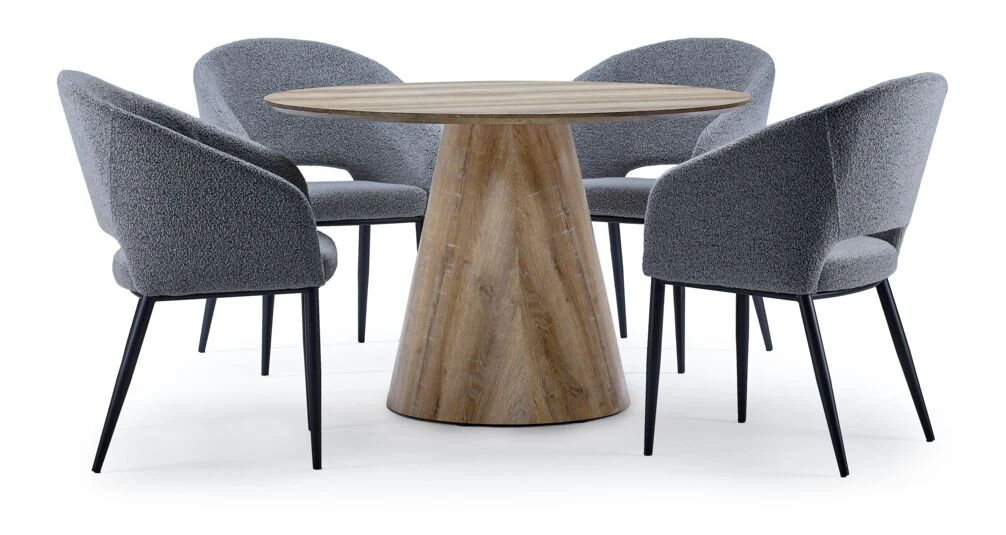 Soraya 47" Round Dining Table - Faux Wood - Image 3