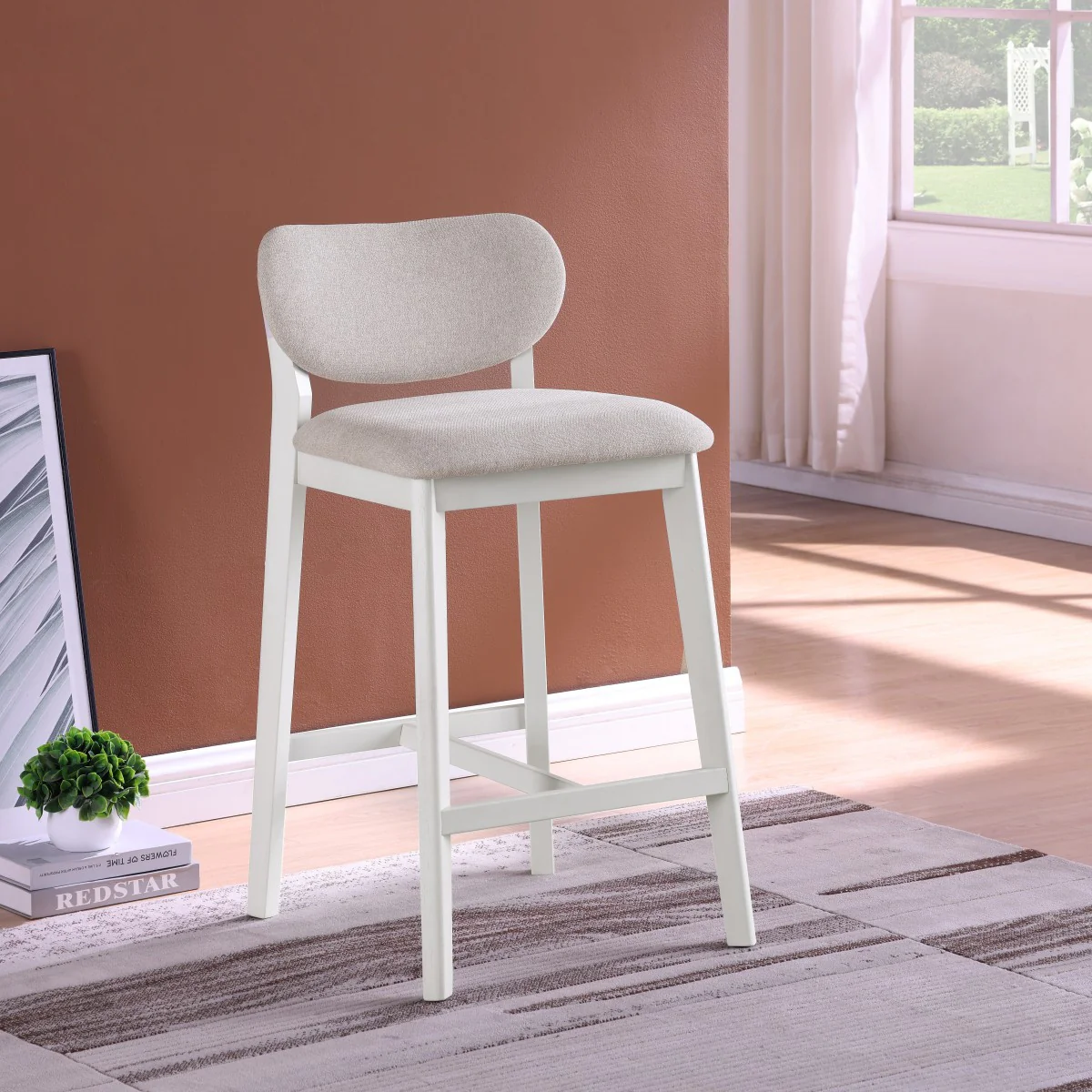 Soren Counter Stool - Cream - Set of Two - Image 2