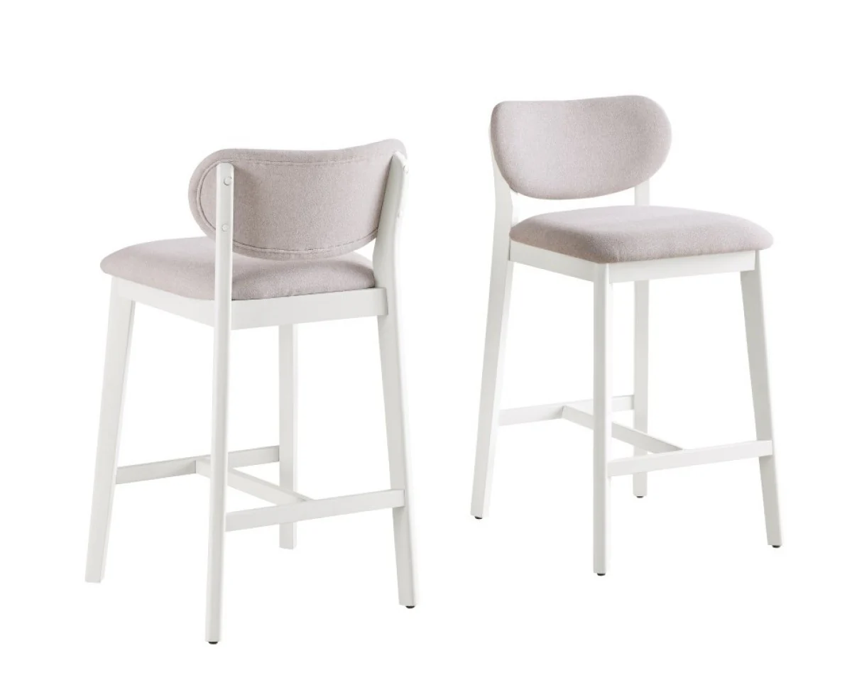 Soren Counter Stool - Cream - Set of Two - Image 4