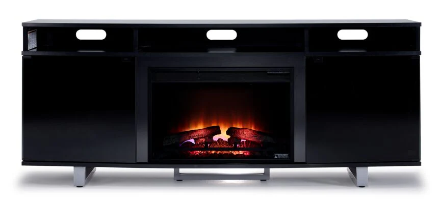 Sorenson 72" Fireplace TV Stand - Black - Image 3