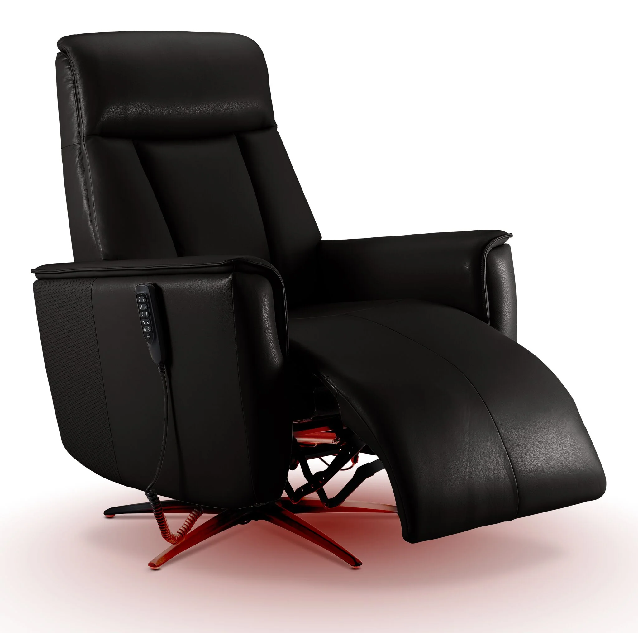 In Harmony - Sorrento Leather Dual Power Recliner - Black - Image 11