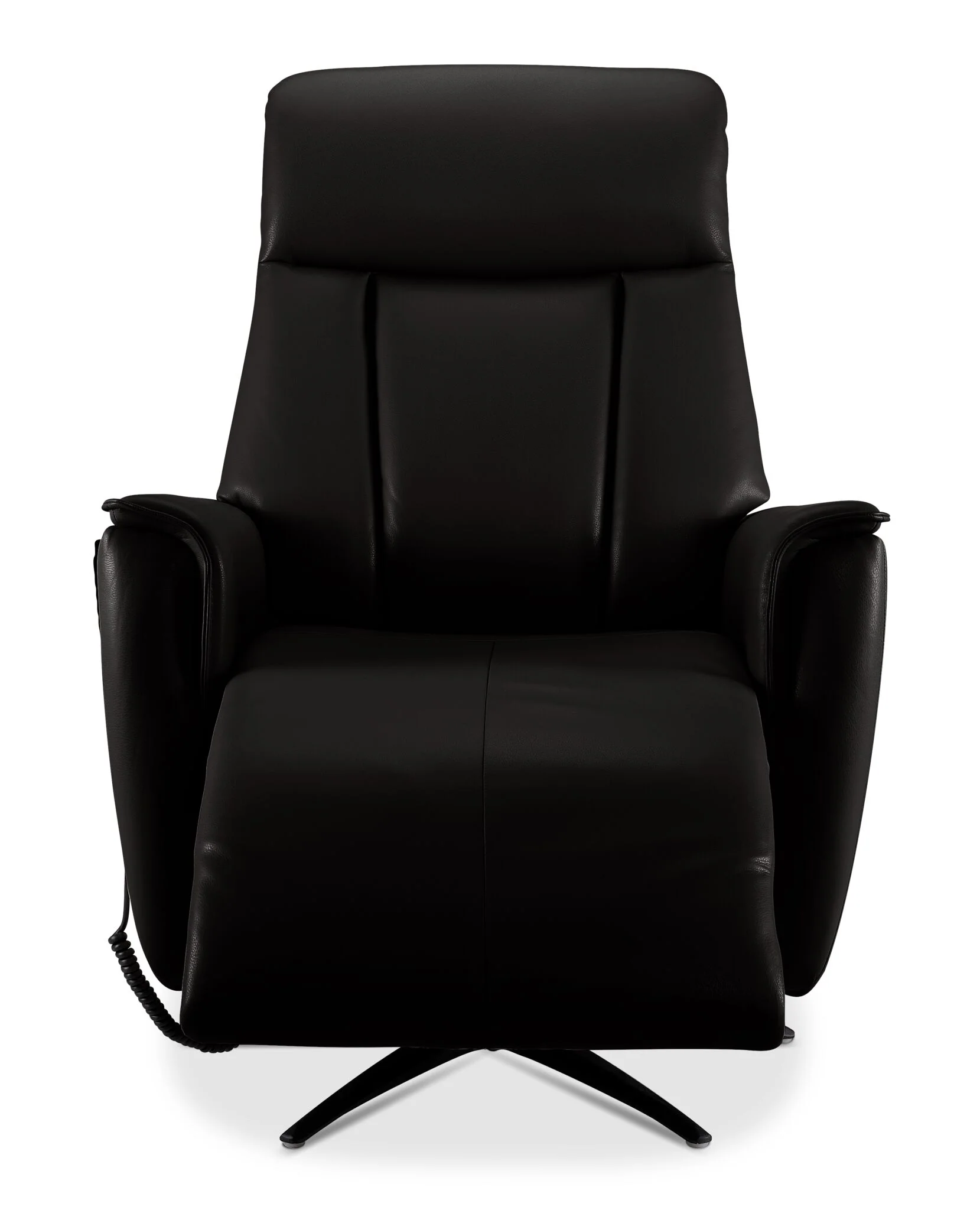In Harmony - Sorrento Leather Dual Power Recliner - Black - Image 5