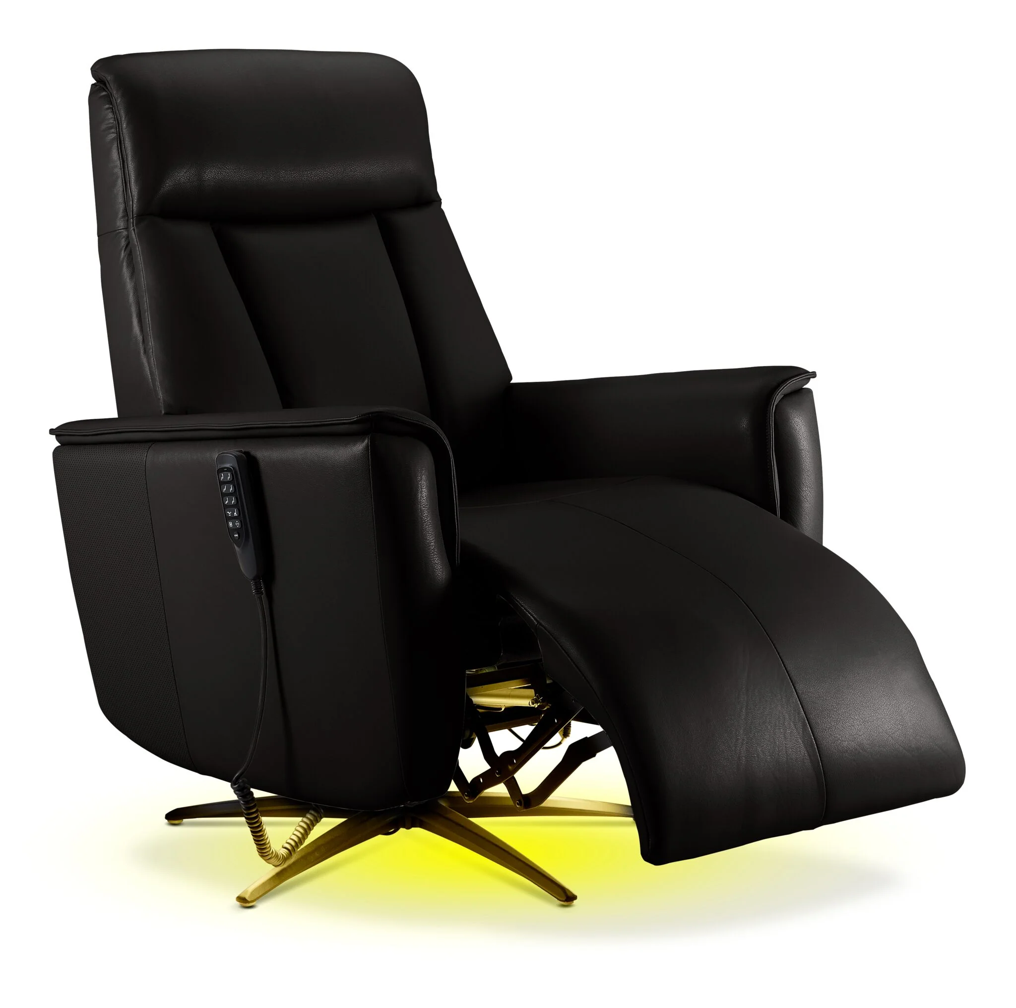 In Harmony - Sorrento Leather Dual Power Recliner - Black - Image 8
