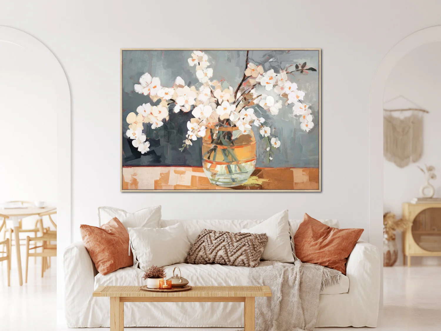 Spring in a Glass Wall Art - Blue/Orange - 40 X 55 - Image 2