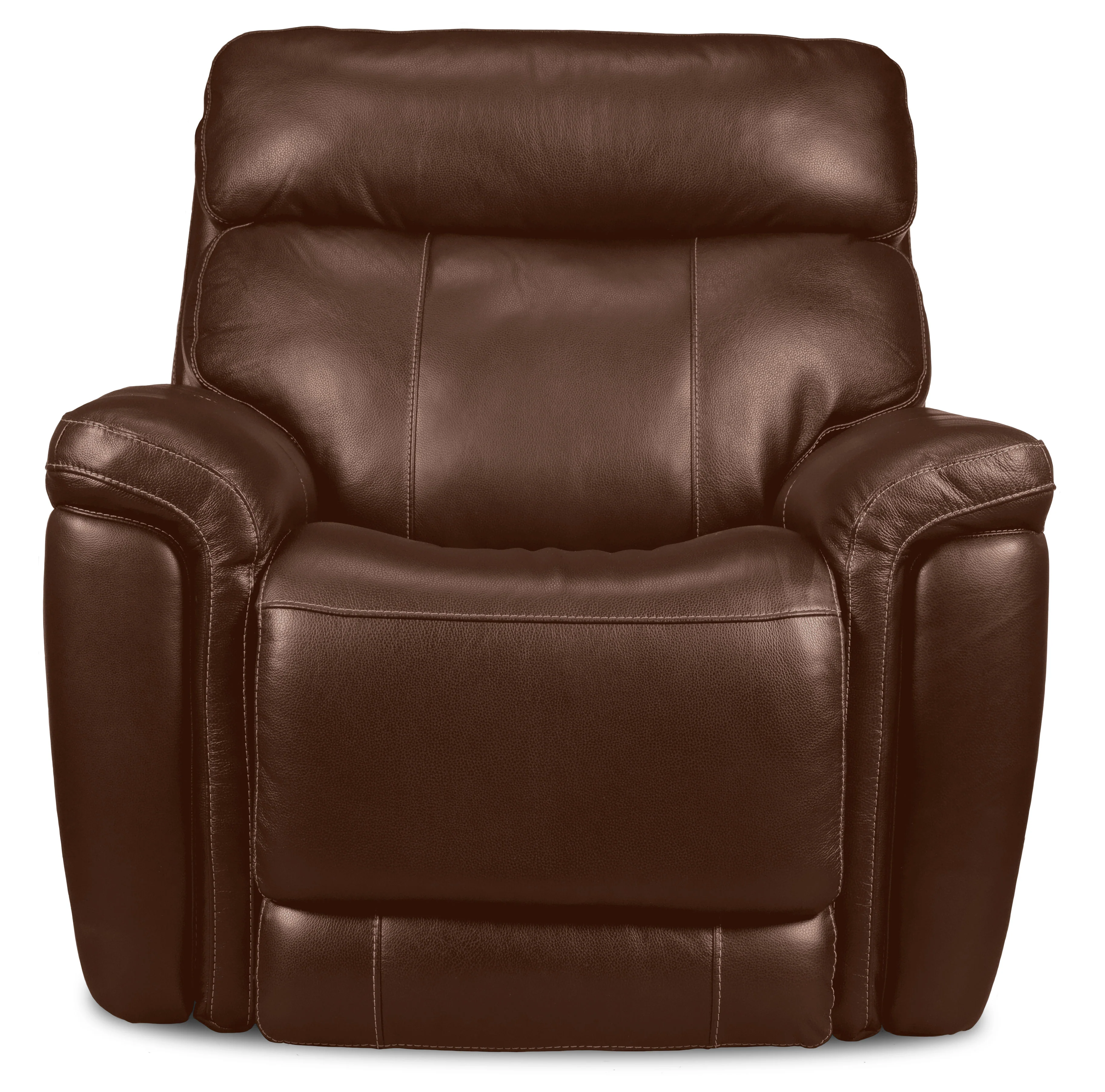 Stallion Leather Dual Power Recliner - Chestnut - Image 3