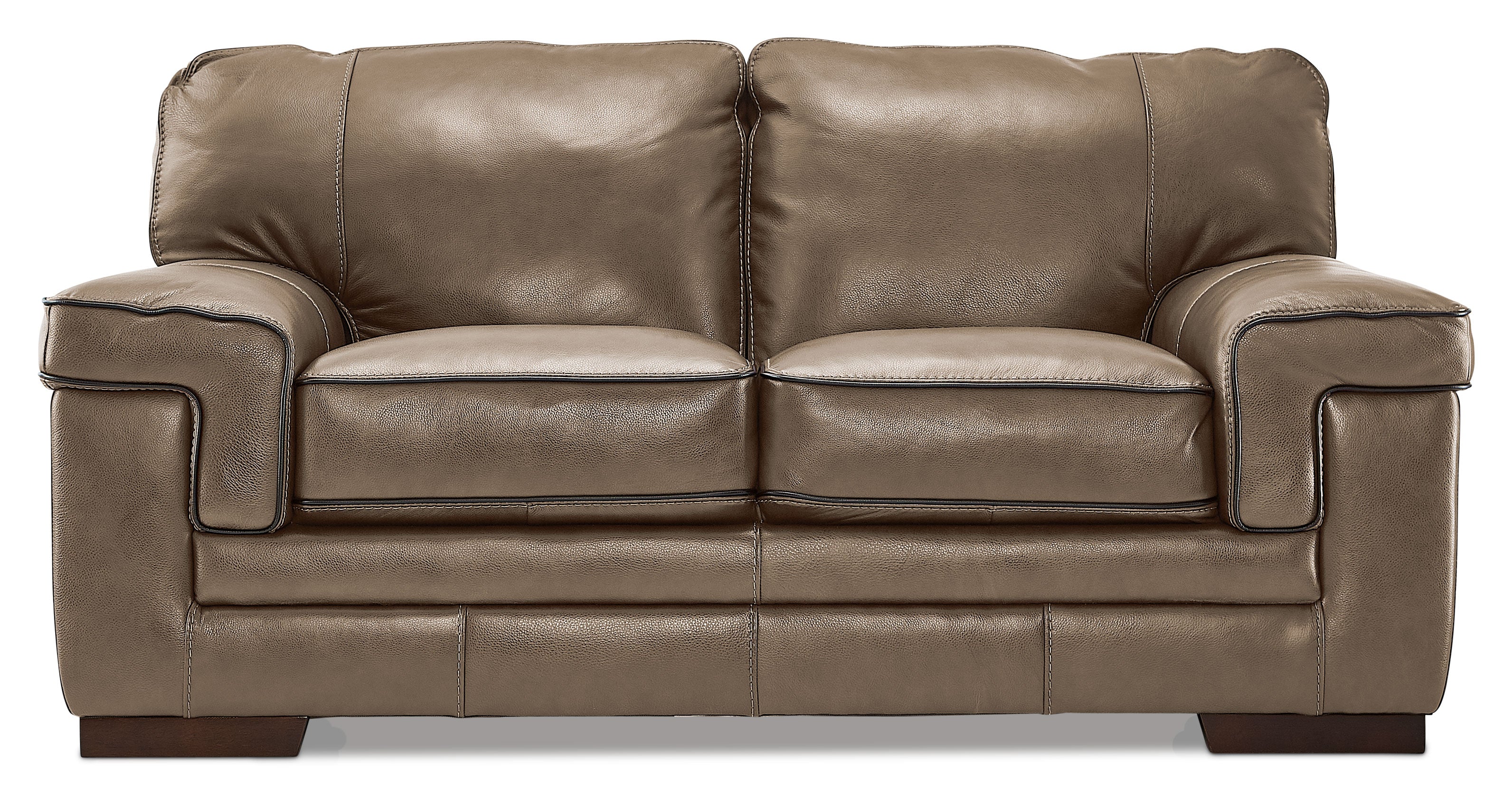 Stampede Leather Loveseat - Buff - Image 2