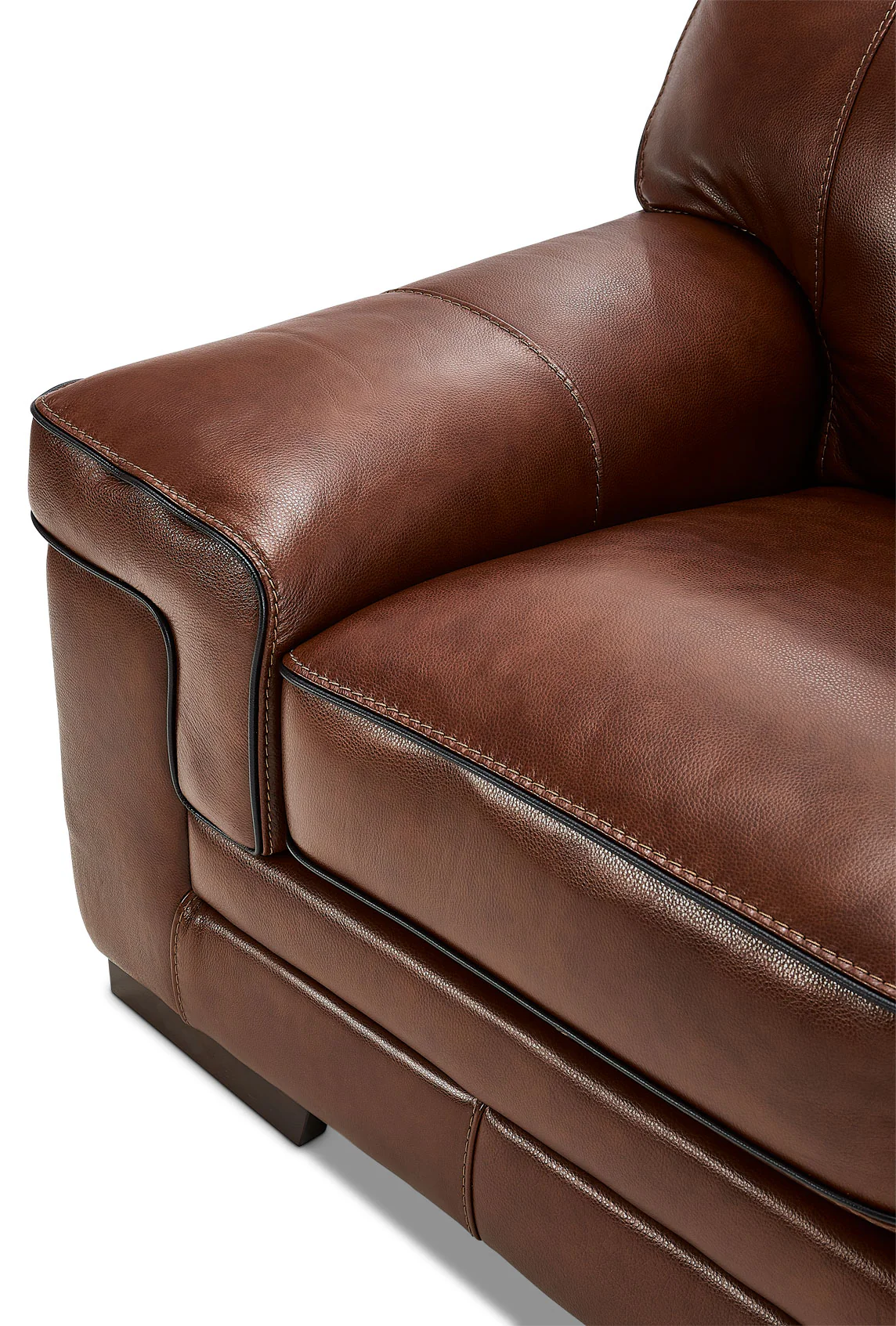 Stampede Leather Loveseat - Cognac - Image 4