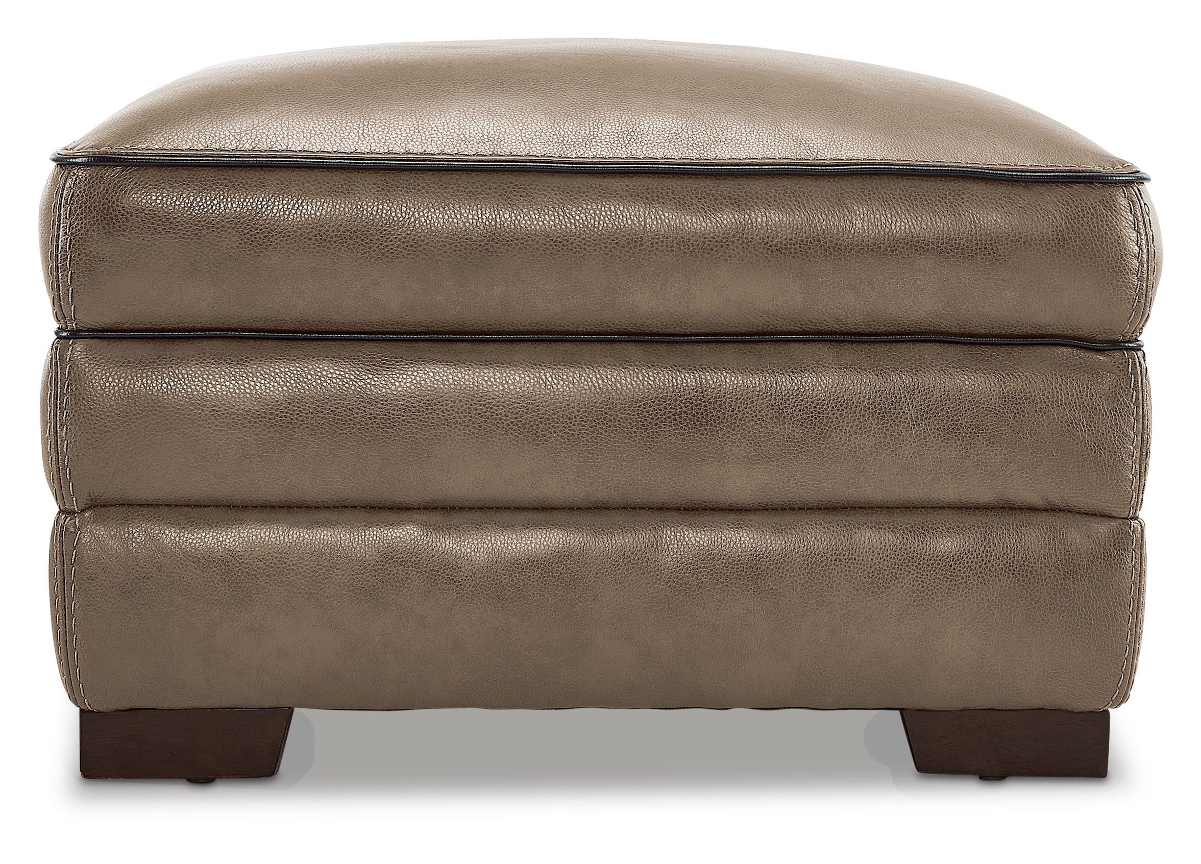 Stampede Leather Ottoman - Buff - Image 4