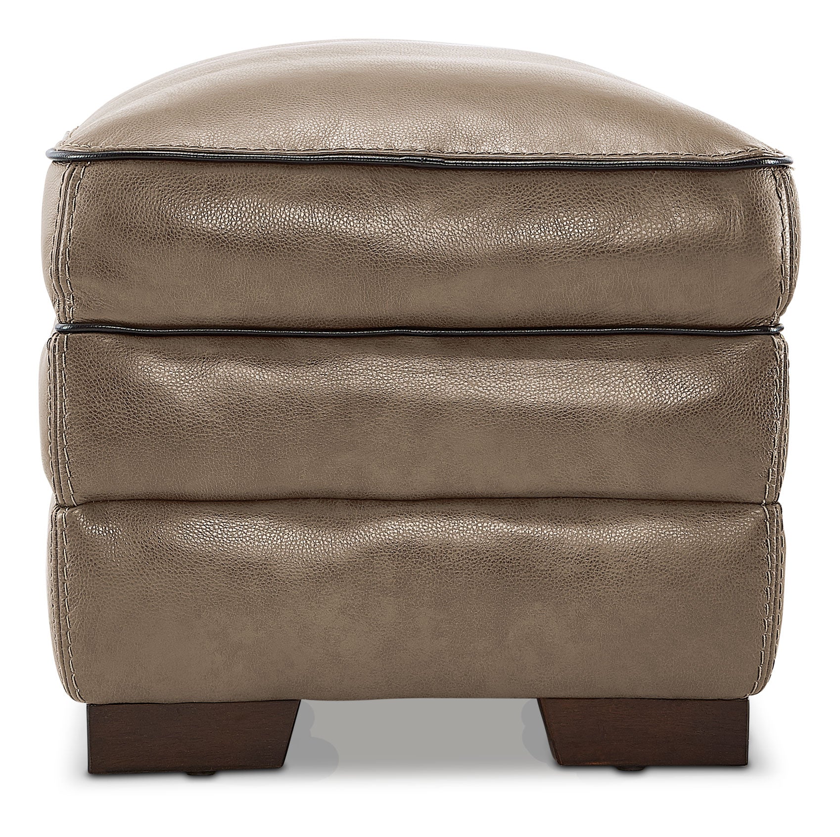 Stampede Leather Ottoman - Buff - Image 5