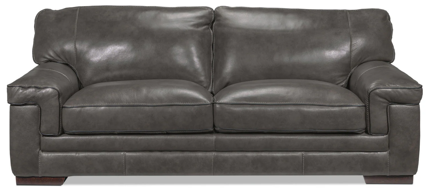 Stampede Leather Sofa - Charcoal - Image 4