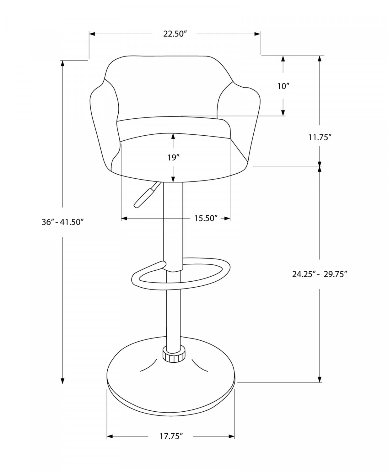 Stanley Bar Stool - Black - Image 3