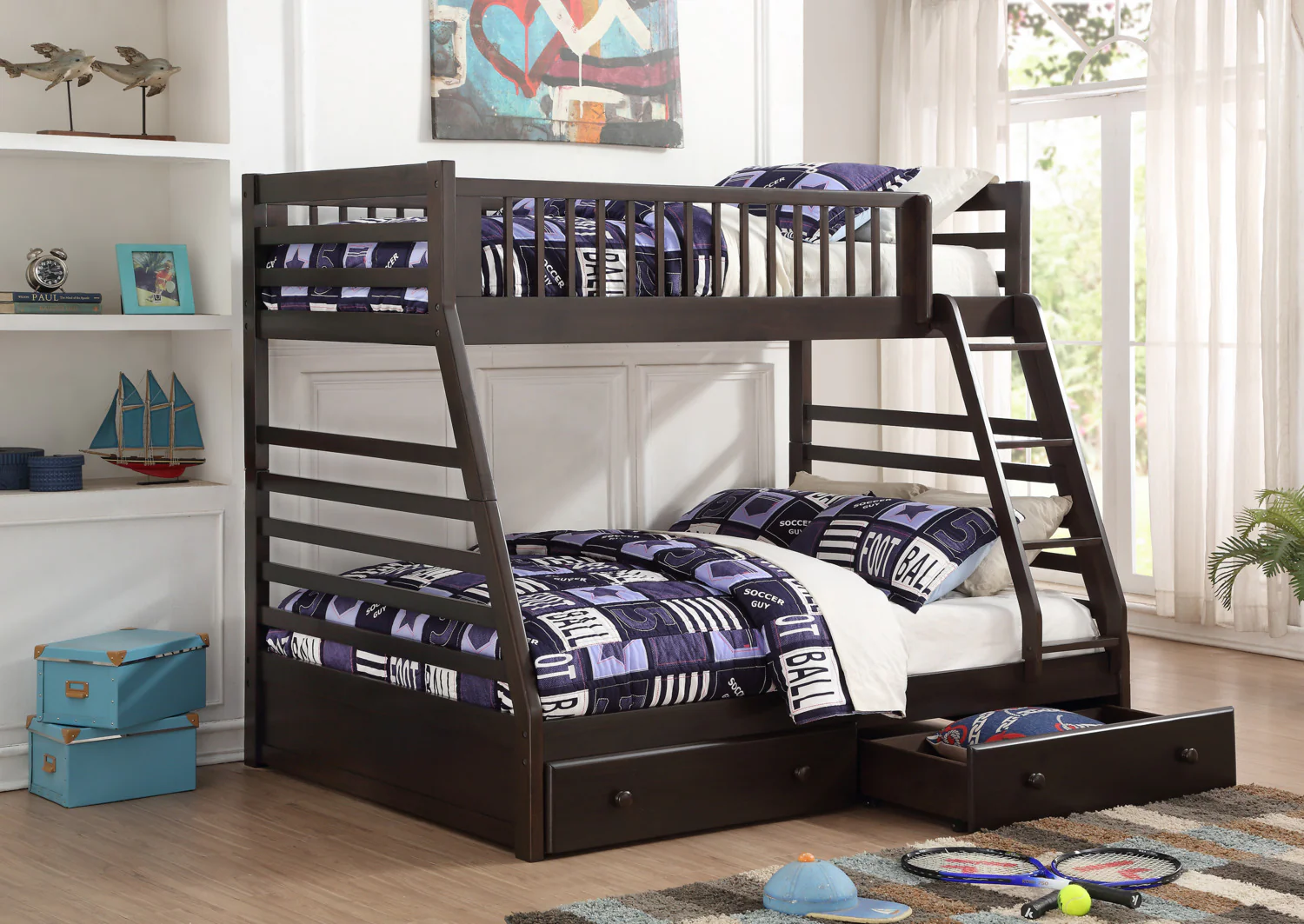 Starship Bunk Bed Pair of Drawers - Grey Espresso - Image 2