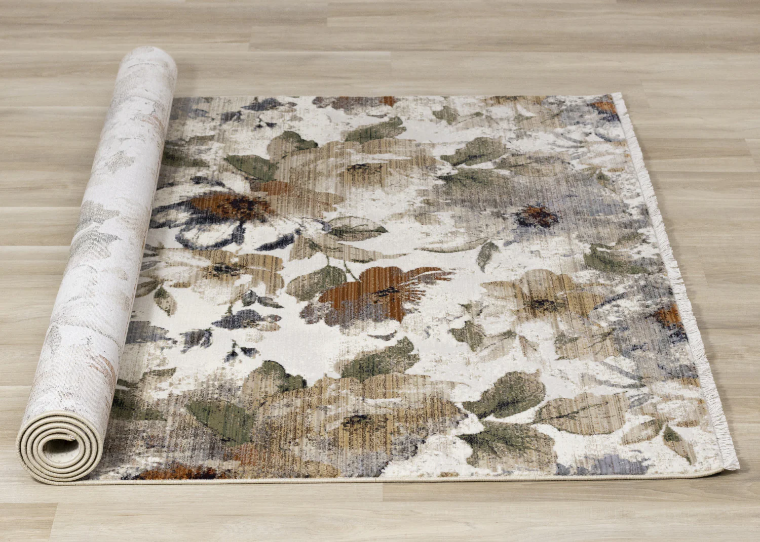 Sterling Contemporary Floral Area Rug - 8' X 11' - Cream/Green/Rust - Image 8