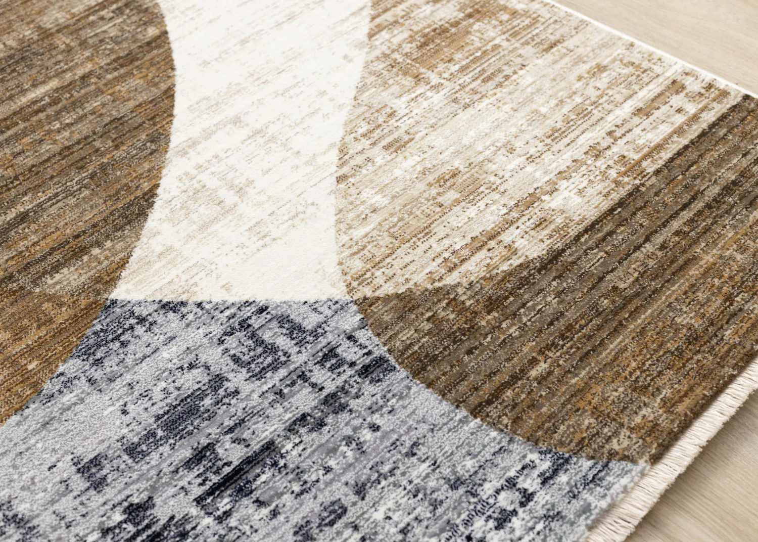 Sterling Modern Teardrop Area Rug - 5' X 8' - Brown/Cream - Image 4