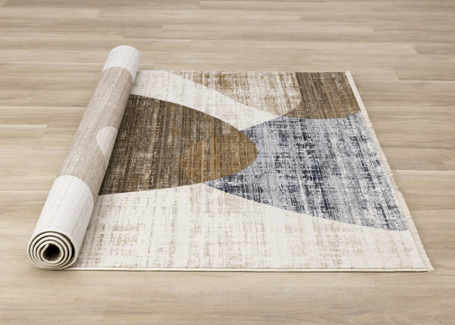 Sterling Modern Teardrop Area Rug - 8' X 11' - Brown/Cream - Image 8