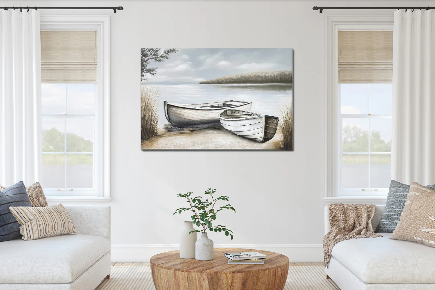 Still Shore Wall Art - Grey/Blue - 30 X 45 - Image 2