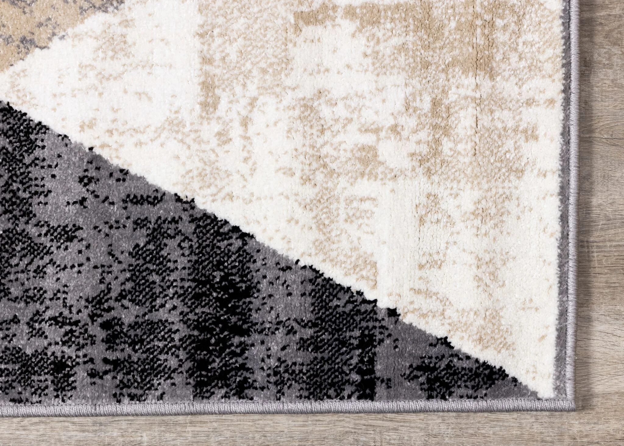 Stone Prism 6'7" x 9'7" Triangle Shapes Area Rug - Cream, Beige - Image 6