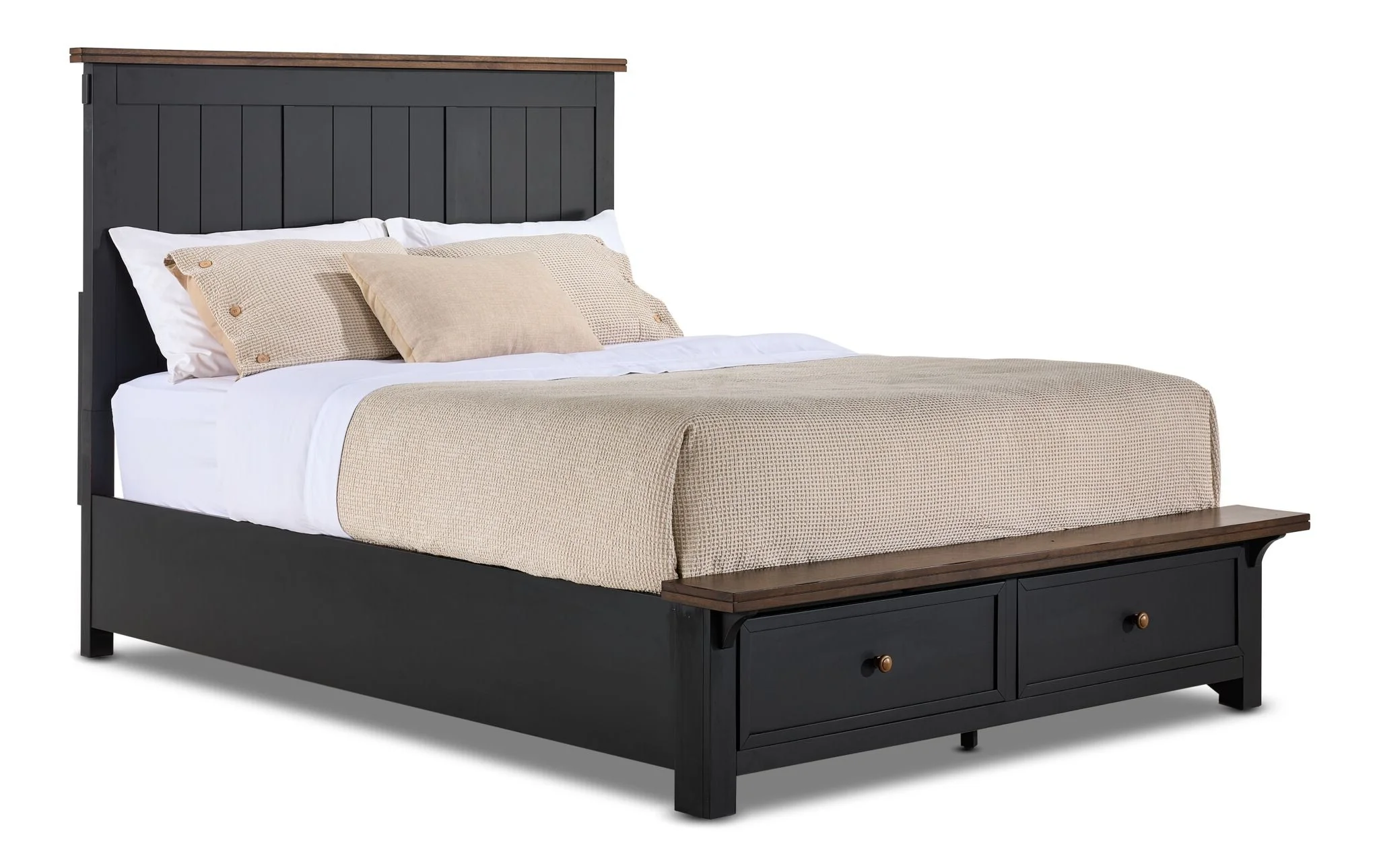 Stormy Ridge 6 - Piece King Storage Bedroom Package - Slate Black, Chicory - Image 2