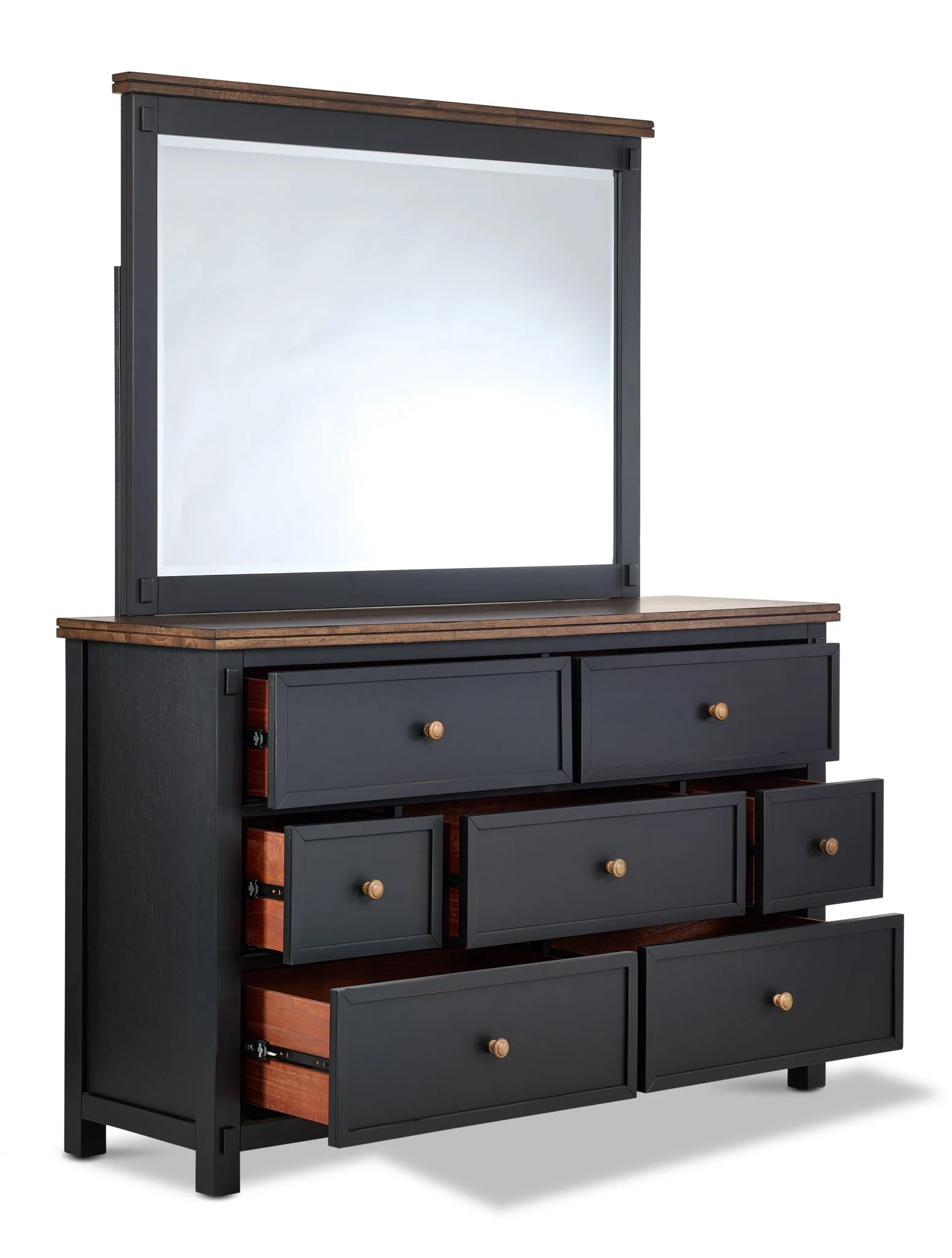 Stormy Ridge 7-Drawer Dresser - Slate Black, Chicory - Image 3