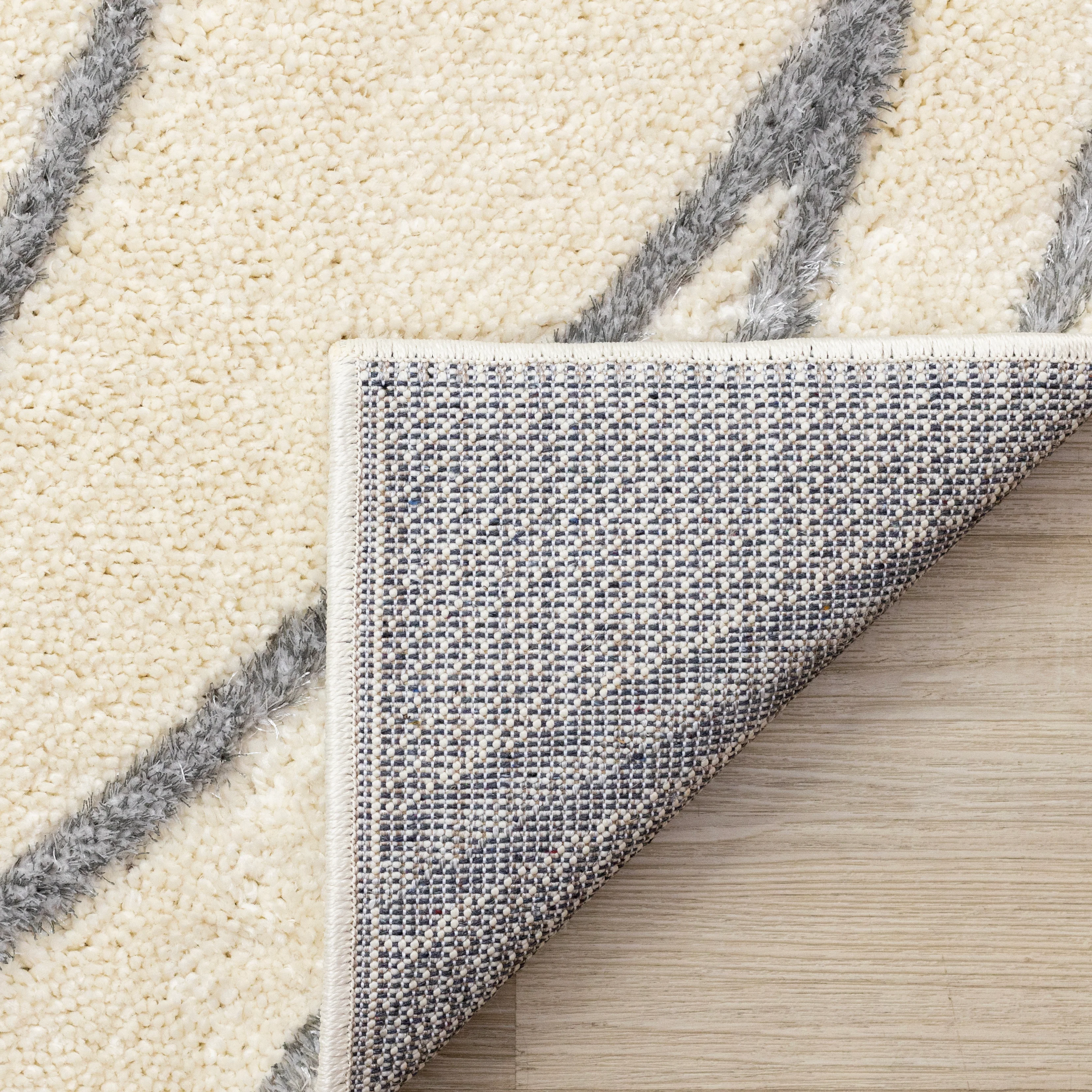Sully 6'7" x 9'6" Circle Swirl Area Rug - Cream - Image 7