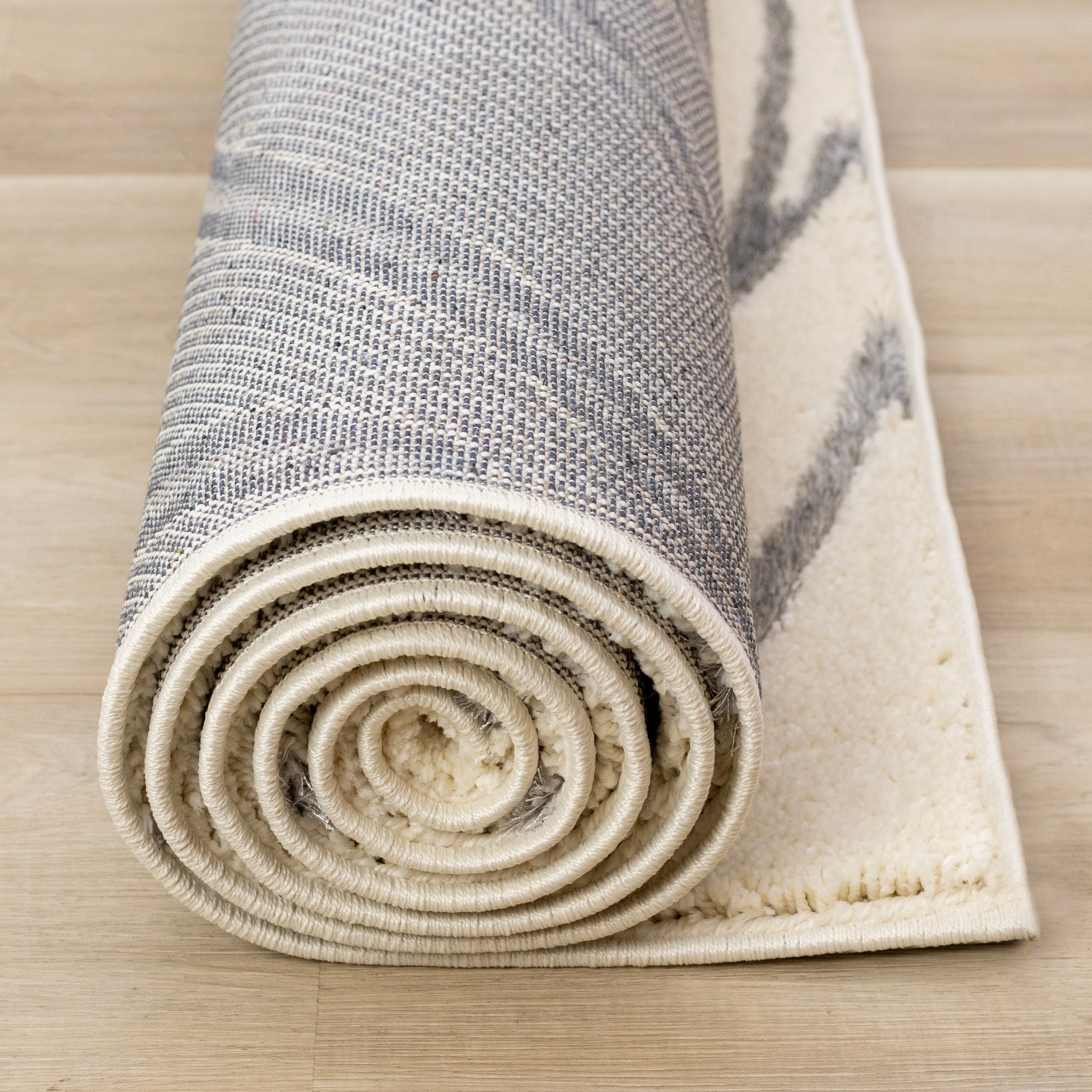 Sully 6'7" x 9'6" Circle Swirl Area Rug - Cream - Image 9