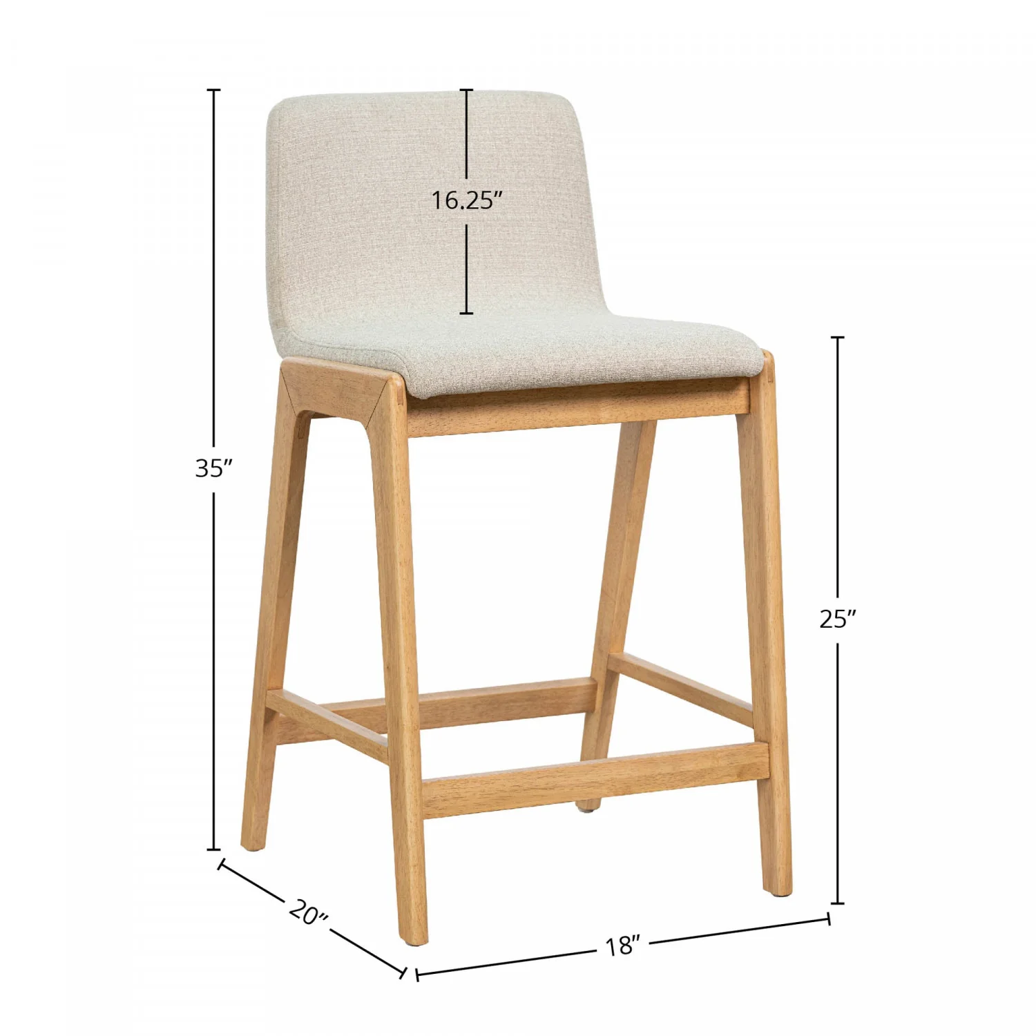Sundra Counter Stool - Oatmeal - Image 2