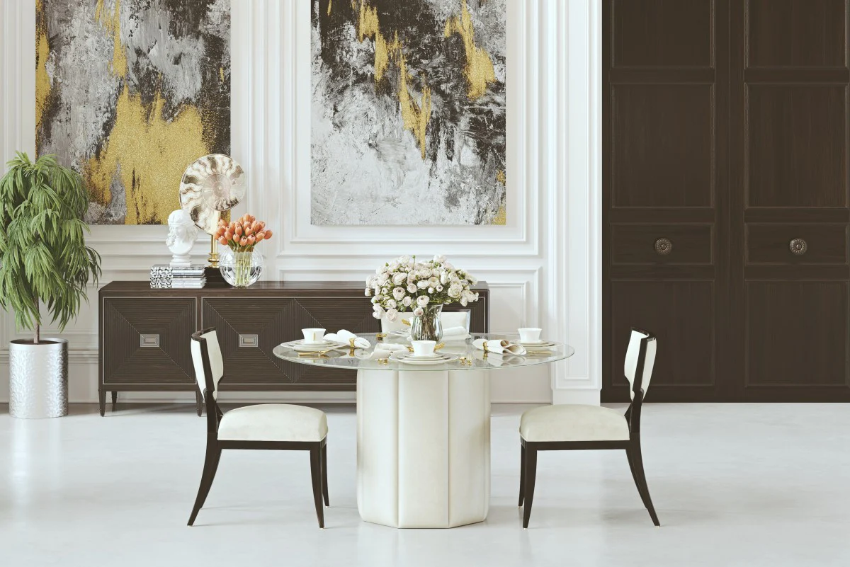Sundre 54" Round Dining Table - Beige - Image 2
