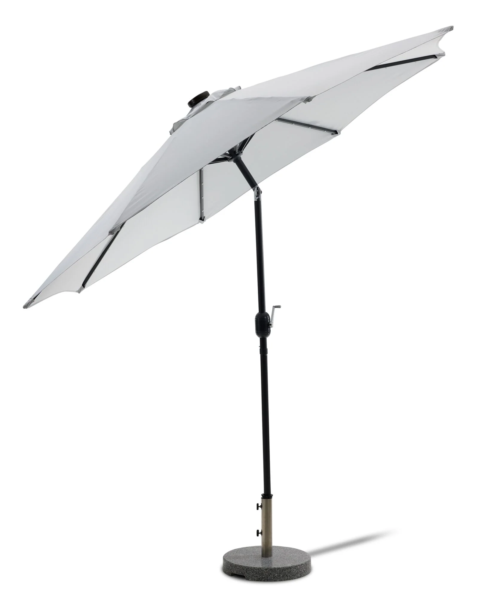 Sunray 9' Led Light Outdoor Umbrella - Grey - Image 2