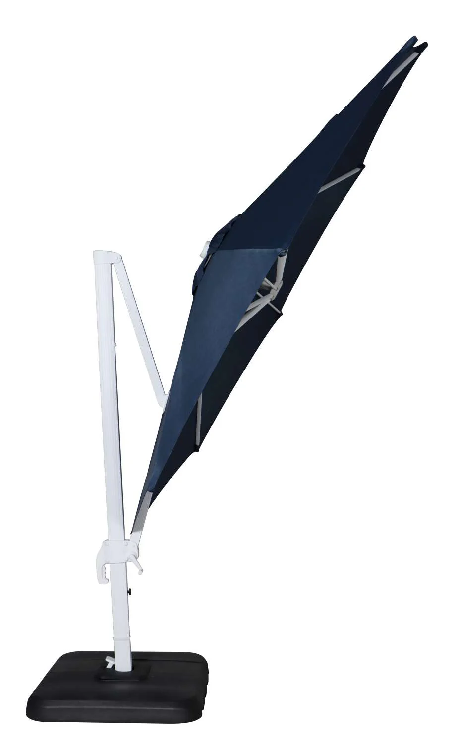 Sunrio Cantilever 11' Umbrella - Navy, White - Image 4