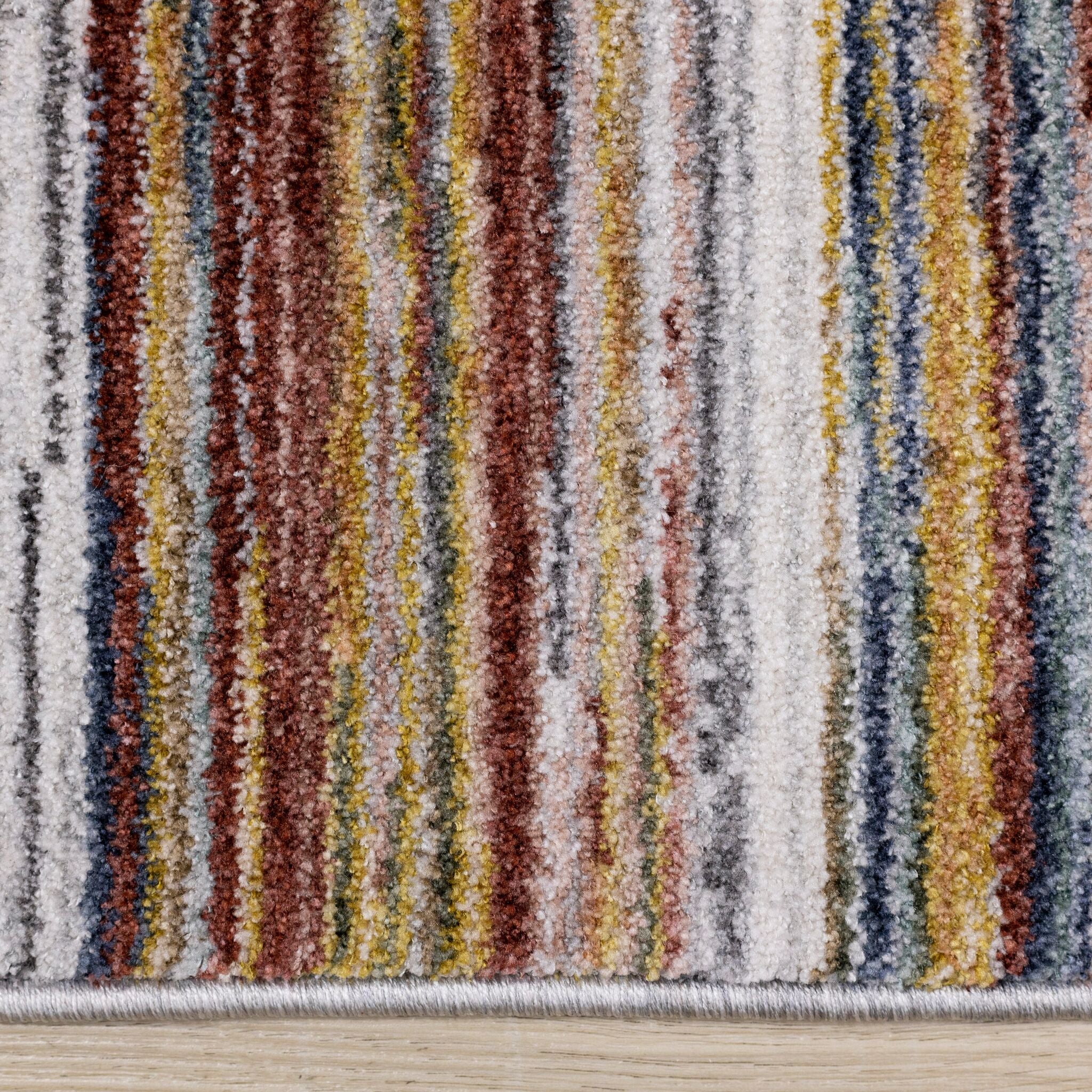 Sunset Glow 7'10" x 10'2" Striped Plush Area Rug - Image 5