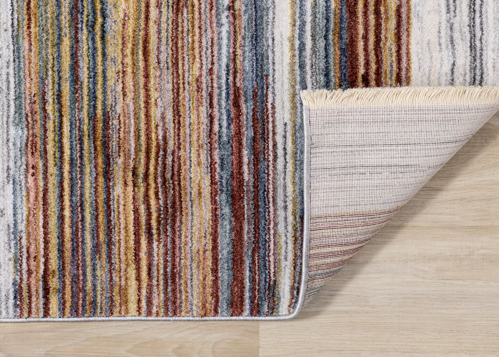 Sunset Glow 7'10" x 10'2" Striped Plush Area Rug - Image 7