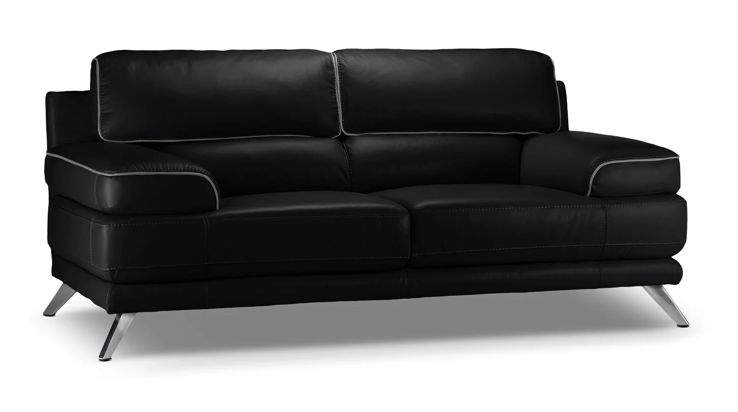 Sutton Sofa and Loveseat Set - Black - Image 3
