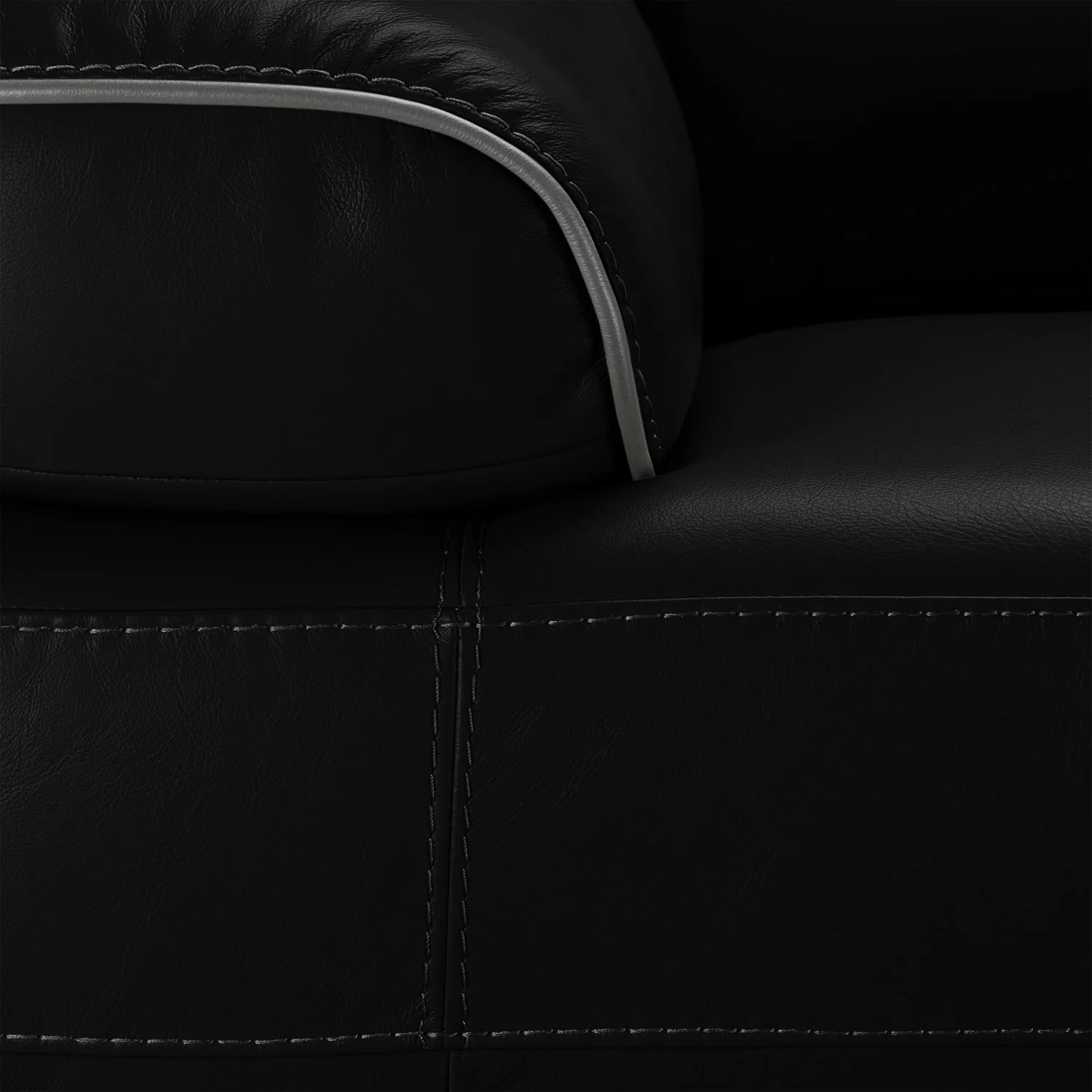 Sutton Sofa and Loveseat Set - Black - Image 4